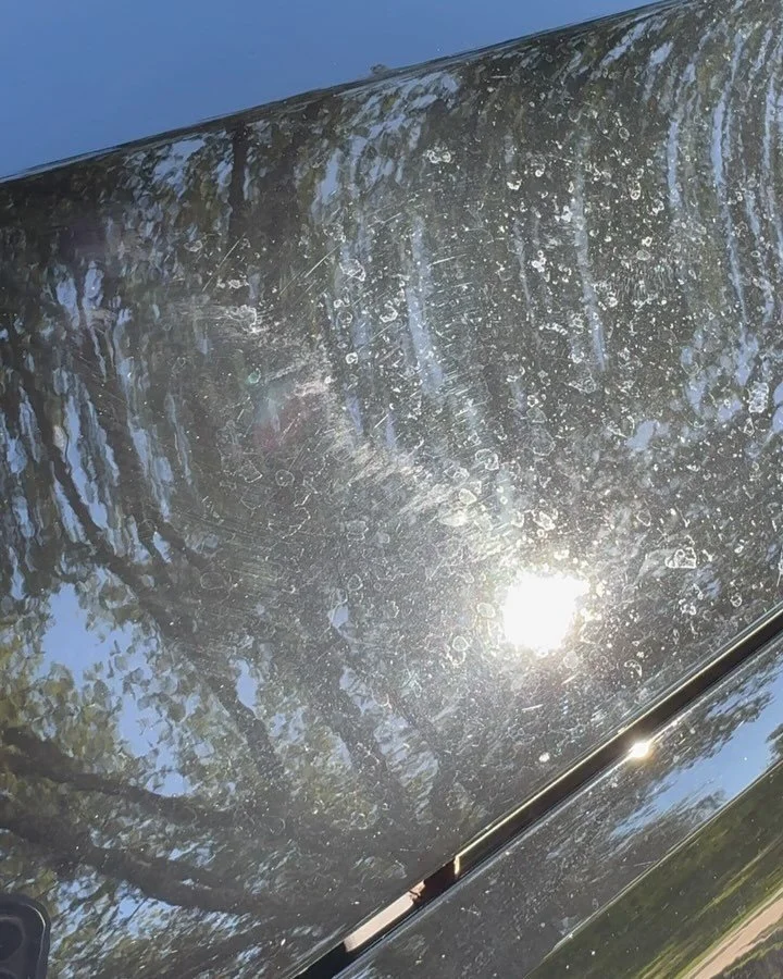 Before and after on our 1- step paint correction/water spot removal.