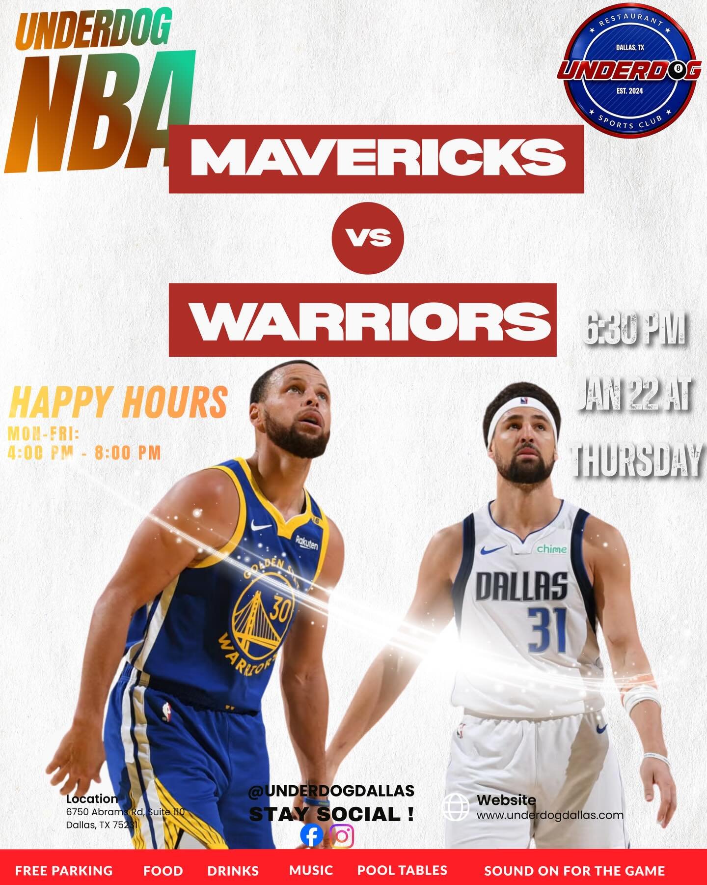 📣 Thursday Sports Night Lineup! 🏀
🔥 Mavericks vs Warriors &ndash; 6:30 PM CT tip-off on Prime Video &mdash; Western Conference battle!  🔥 Stars vs Blue Jackets &ndash; 7:00 PM CT puck drop in Columbus 🏒 &mdash; playoff vibes on the road!  🔥 Cli
