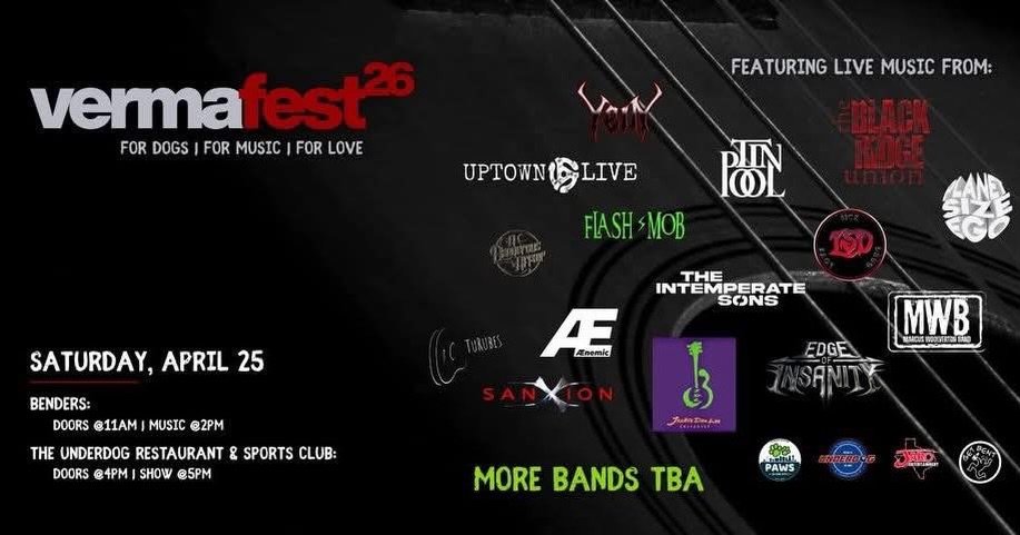 🔥 BIG NIGHT. LIVE MUSIC. GOOD VIBES 🔥Mark Your Calendar Now
VermaFest &lsquo;26 is taking over Underdog Restaurant &amp; Sports Club 🎶 Get ready for an insane lineup, live performances, and a night you don&rsquo;t want to miss.
📅 Saturday, April 