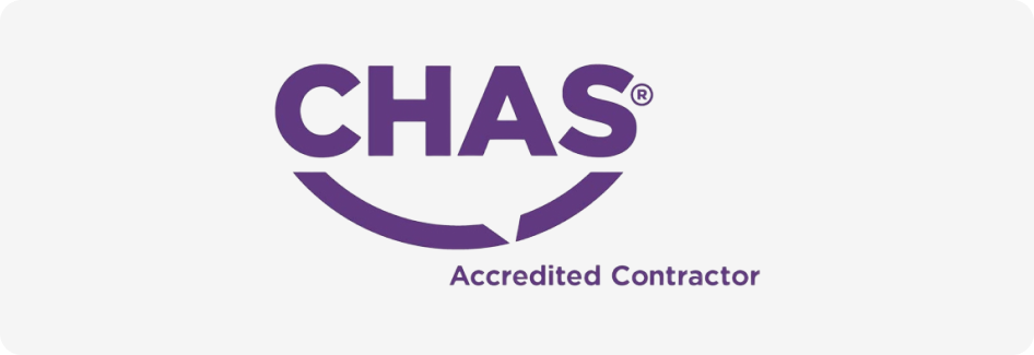 CHAS logo with "Accredited Contractor" text below.
