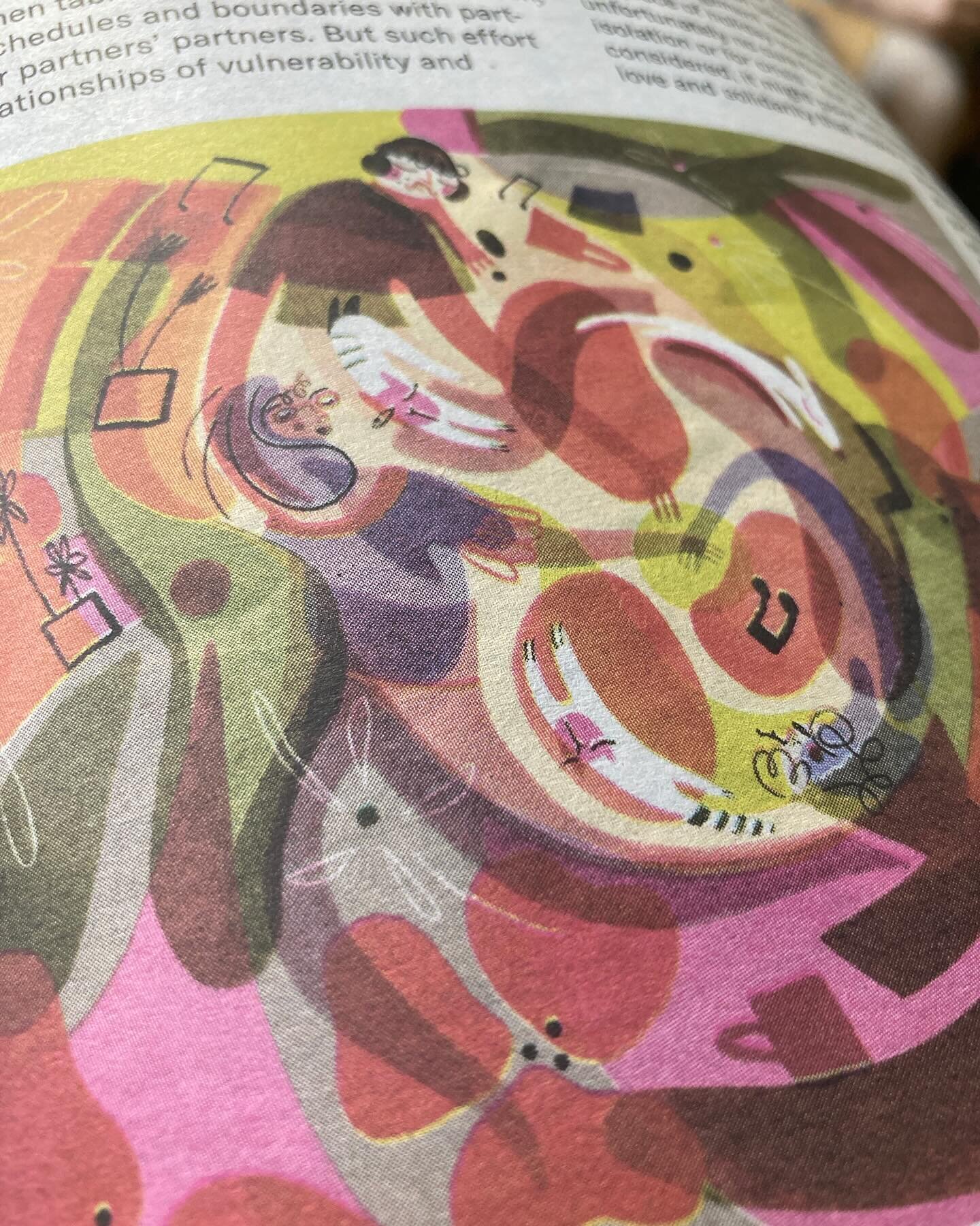 Close up to the illustration I did for @theskinnymag, playing with colours and abstract shapes 🔥

Always happy to see it printed on paper, feels so weird and amazing ✨

#editorial #editorialillustration #artwork #editorialart #abstract #procreate