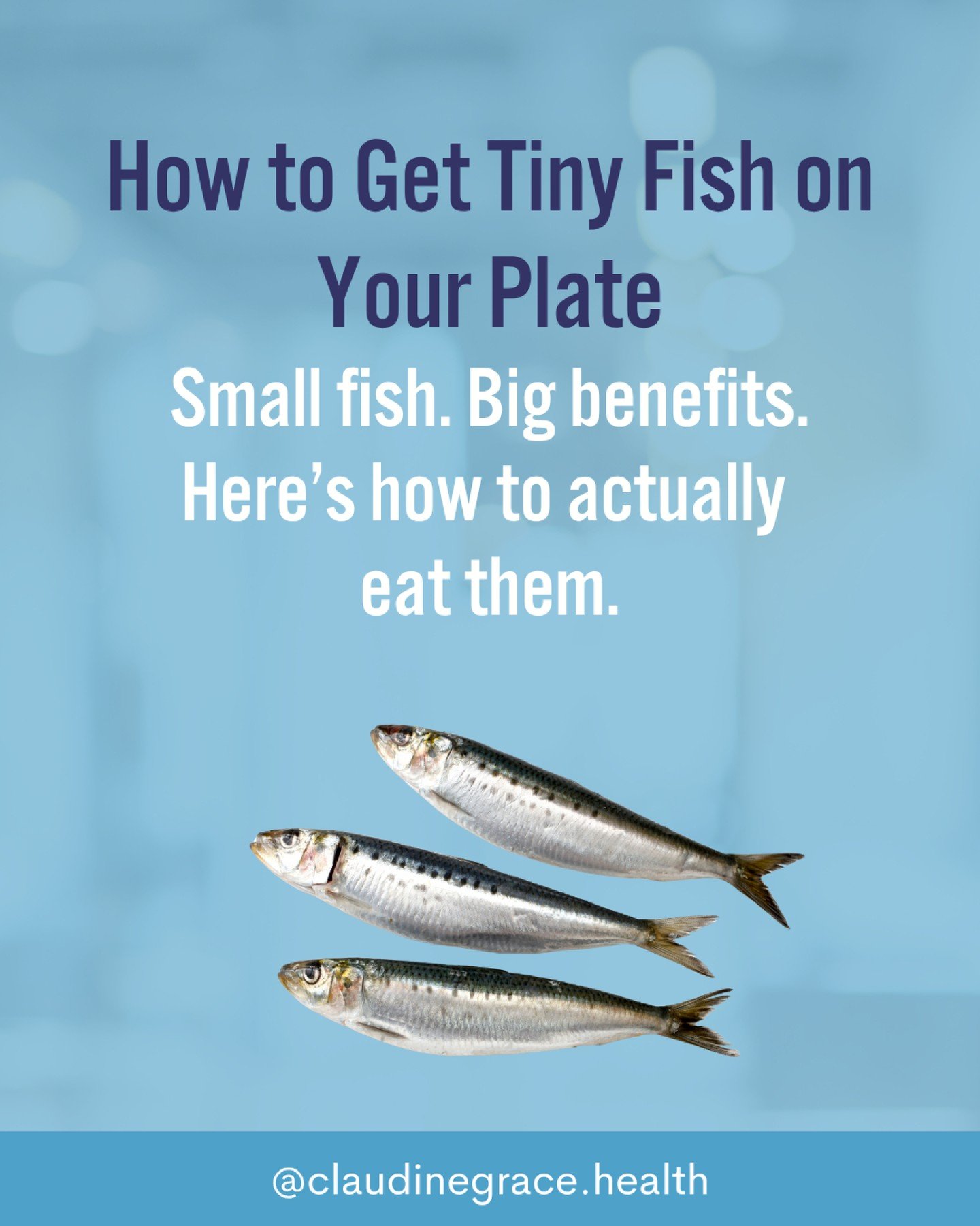After my earlier post this week about why women should eat tiny fish, I thought I'd share how to eat them.

I love to eat tiny fish and try to have them on my plate at least once a week. Try it.

#pescatarian #eatfish #tinyfish #antiinflammatory #ant