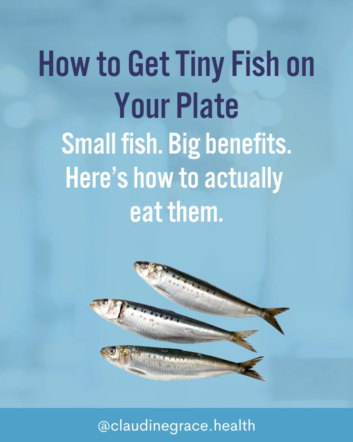 After my earlier post this week about why women should eat tiny fish, I thought I'd share how to eat them.

I love to eat tiny fish and try to have them on my plate at least once a week. Try it.

#pescatarian #eatfish #tinyfish #antiinflammatory #ant