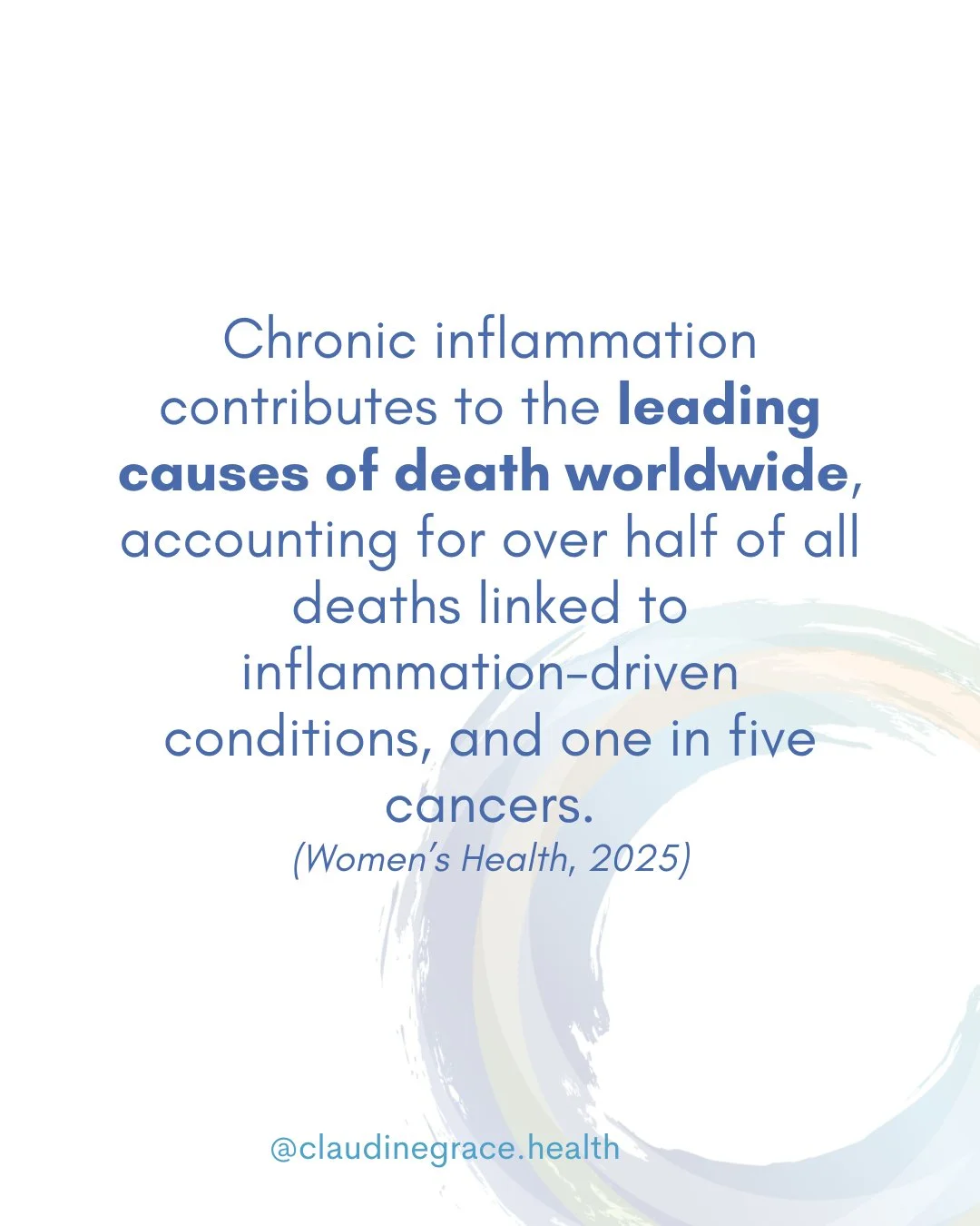 That's 1 in 5 cancers and 1 in 2 death from other diseases.

Get your inflammation down now.

Type 'Guide' in comments and download my free Anti-Inflammatory Eating Guide to help you.

xx

#cancerawareness #cancersupport #cancer #breastcancer #prosta