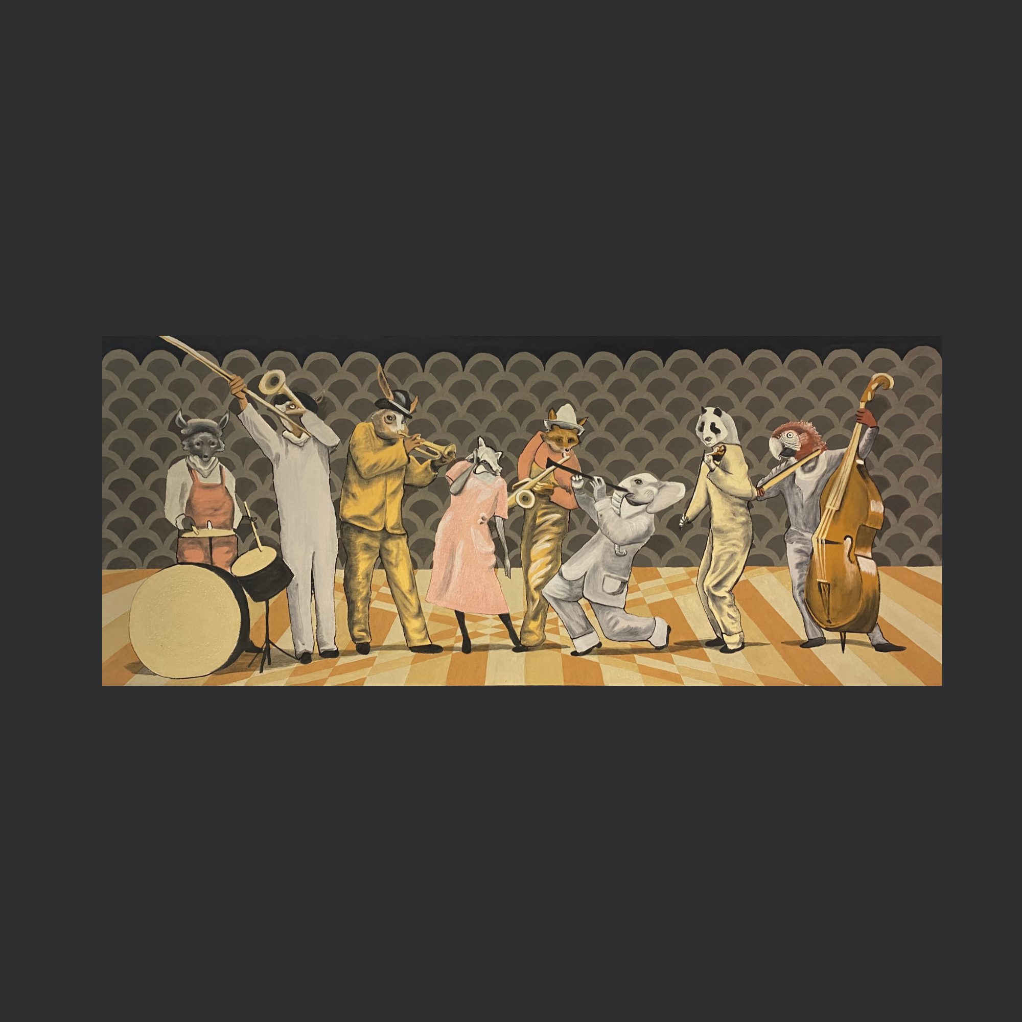 "ANIMAL BAND" ARCHIVAL PRINT ON COLD PRESS COTTON PAPER
