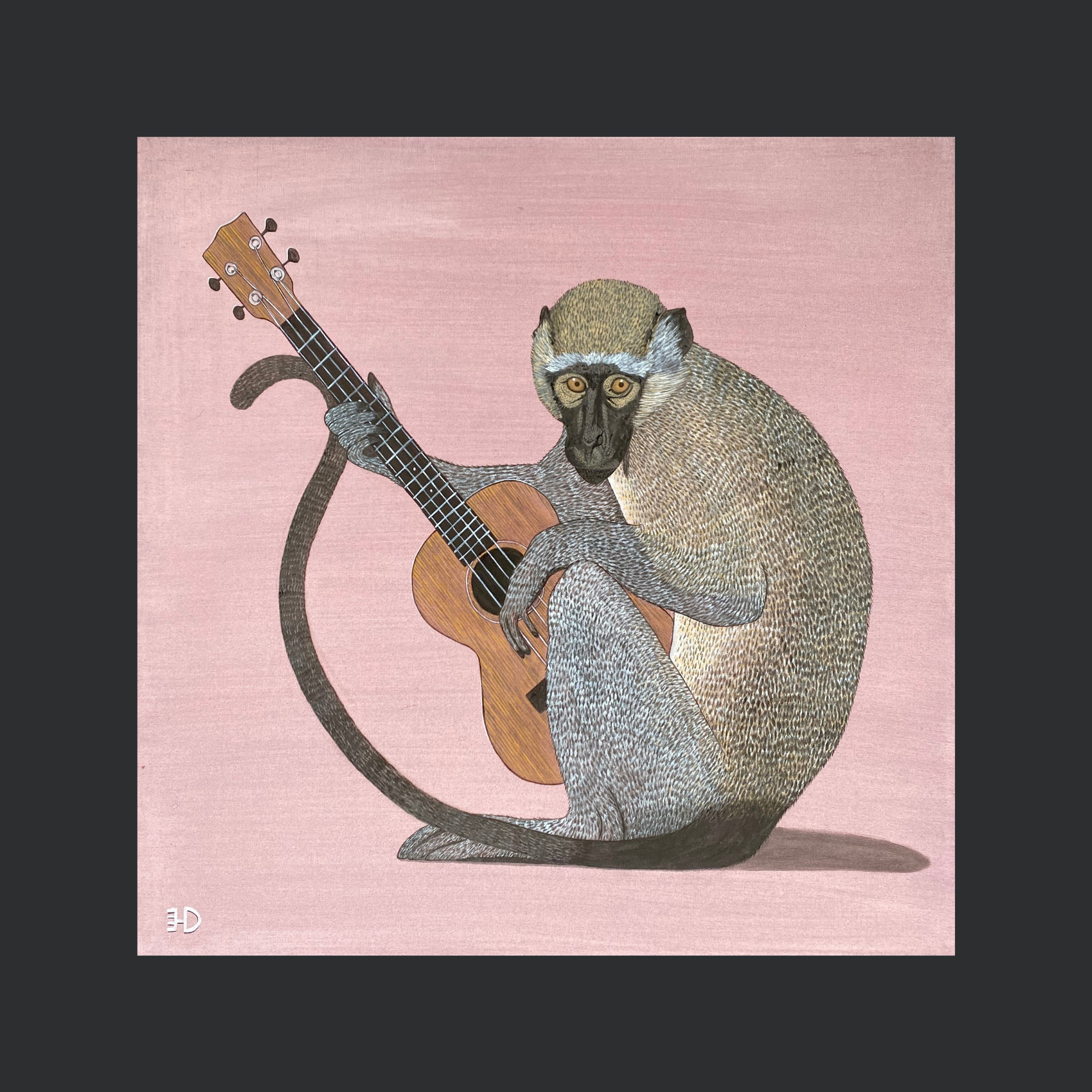 "MONKEY SEE MONKEY DO" ARCHIVAL PRINT ON COLD PRESS COTTON PAPER