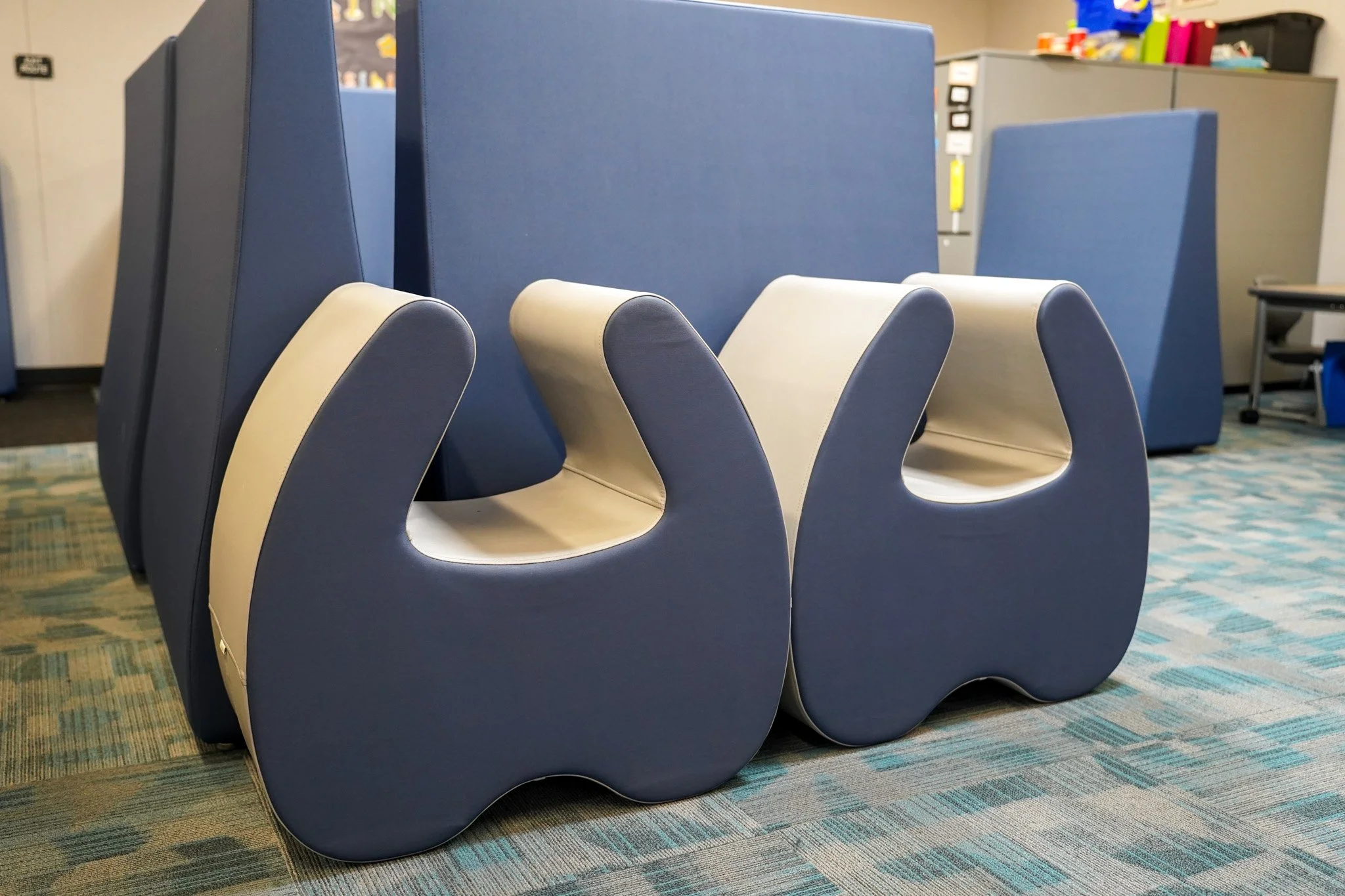 The Hug Chair gives students an opportunity to self-regulate and keep the environment safe.