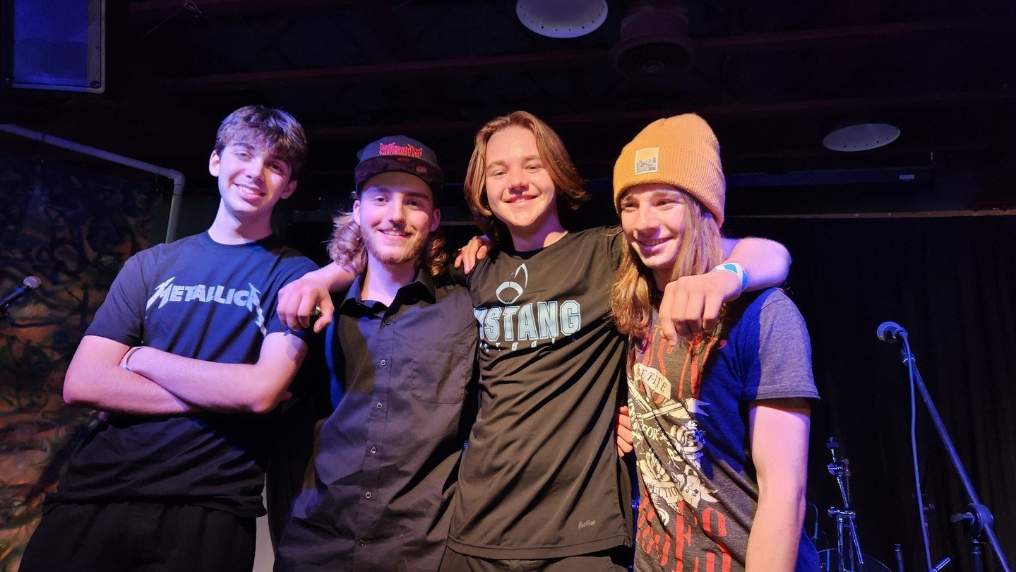 The winners of the 3rd annual Youth Battle of the Bands...⁠
⁠
Blood of the Covenant (without their vocalist cause he had to leave to get to prom...)