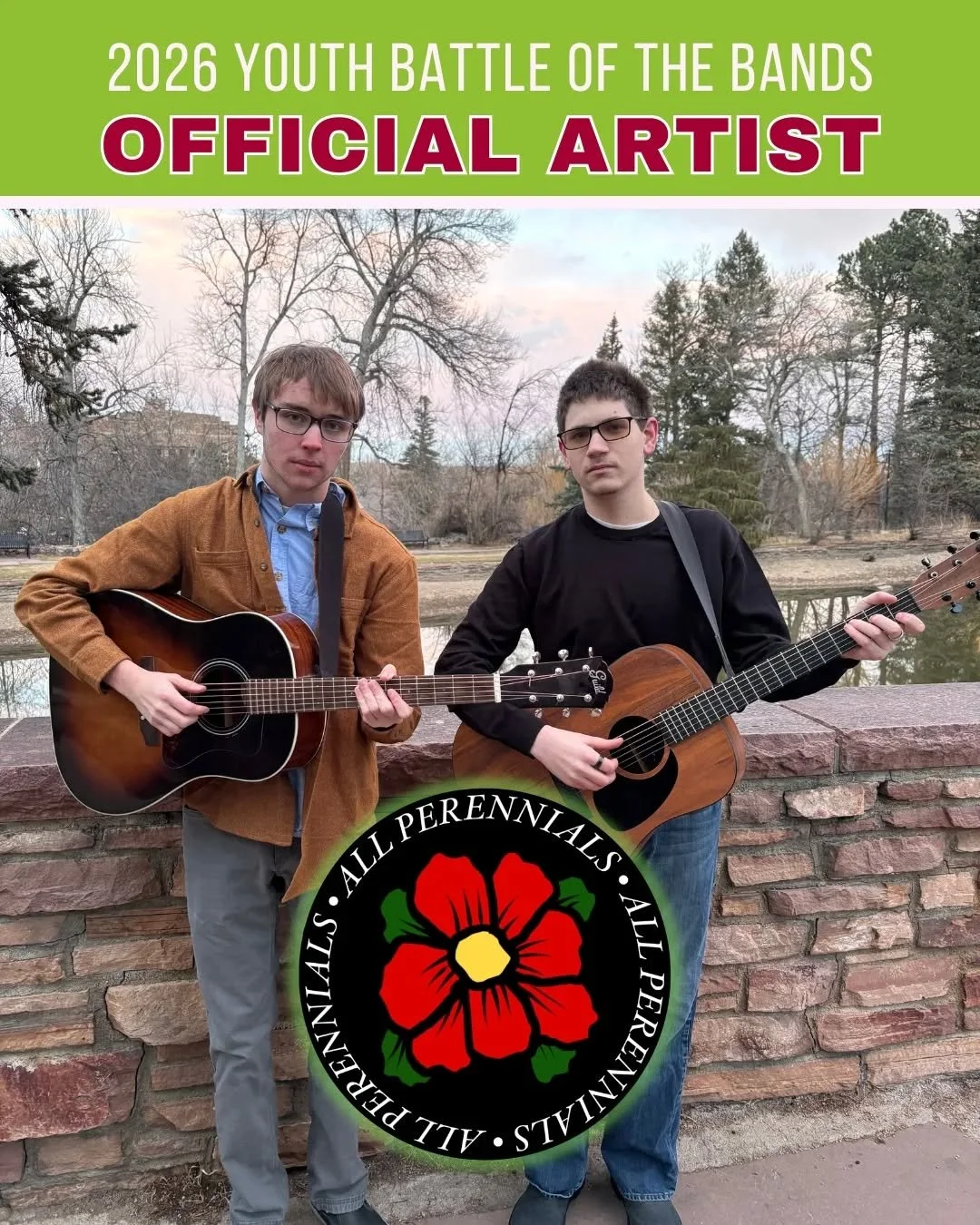 Youth Battle of the Bands Artist: All Perennials

All Perennials is a folk duo formed in Broomfield, Colorado, currently based in Boulder. The band has been writing and recording music since 2022 and have performed at several venues throughout Colora