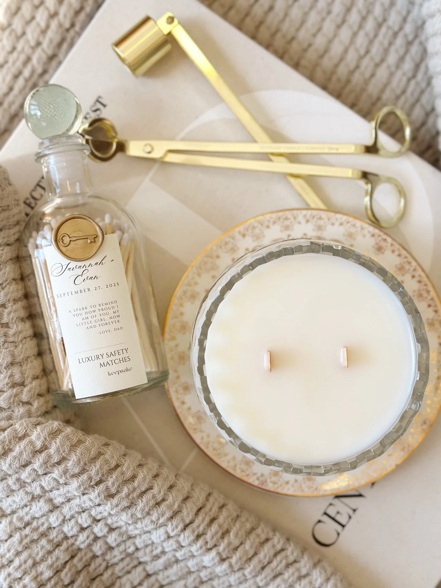 These kinds of projects are the reason we do this.

An heirloom candle with a message etched in the vessel from dad to his daughter on their wedding day ❤️❤️