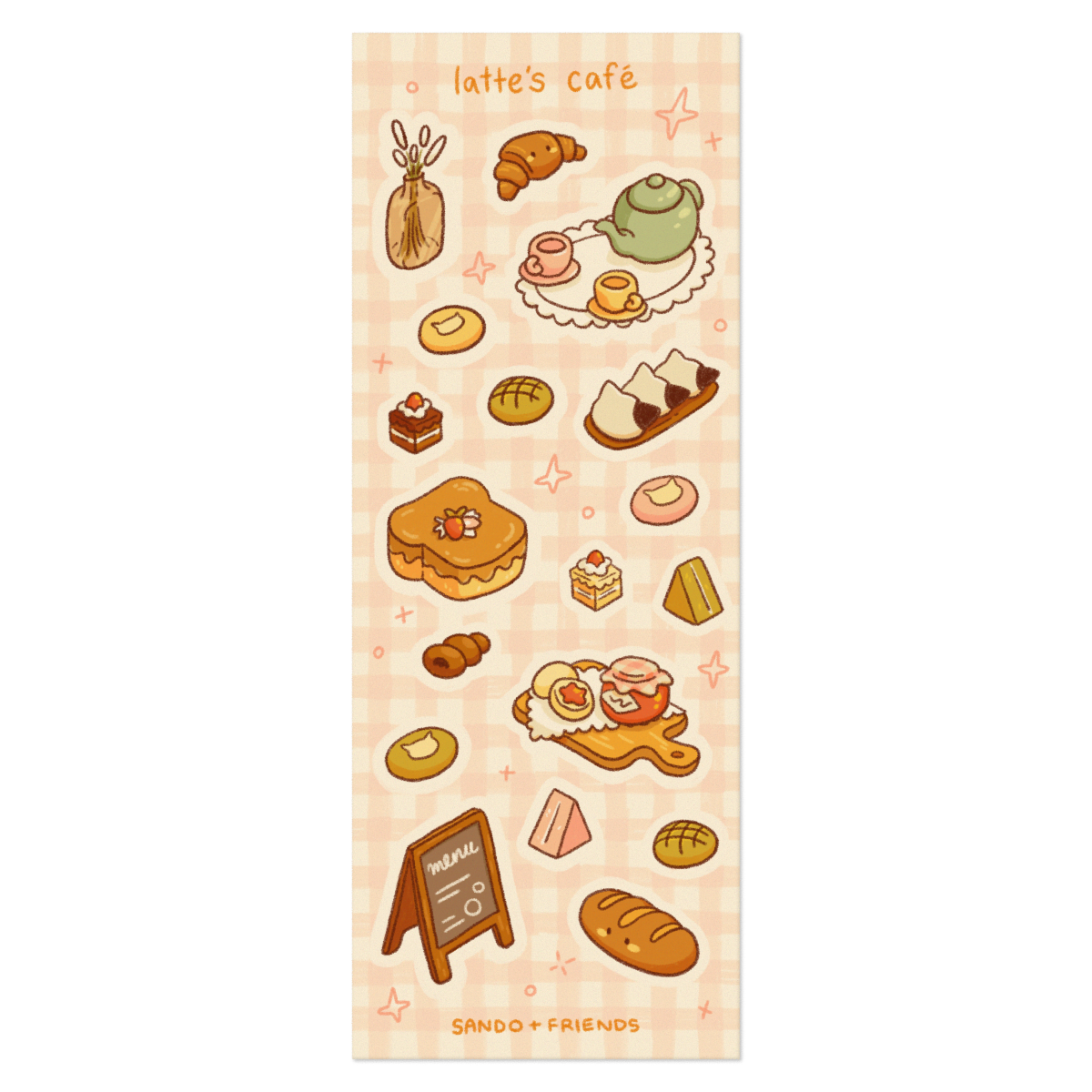Latte's Cafe Sticker Sheet