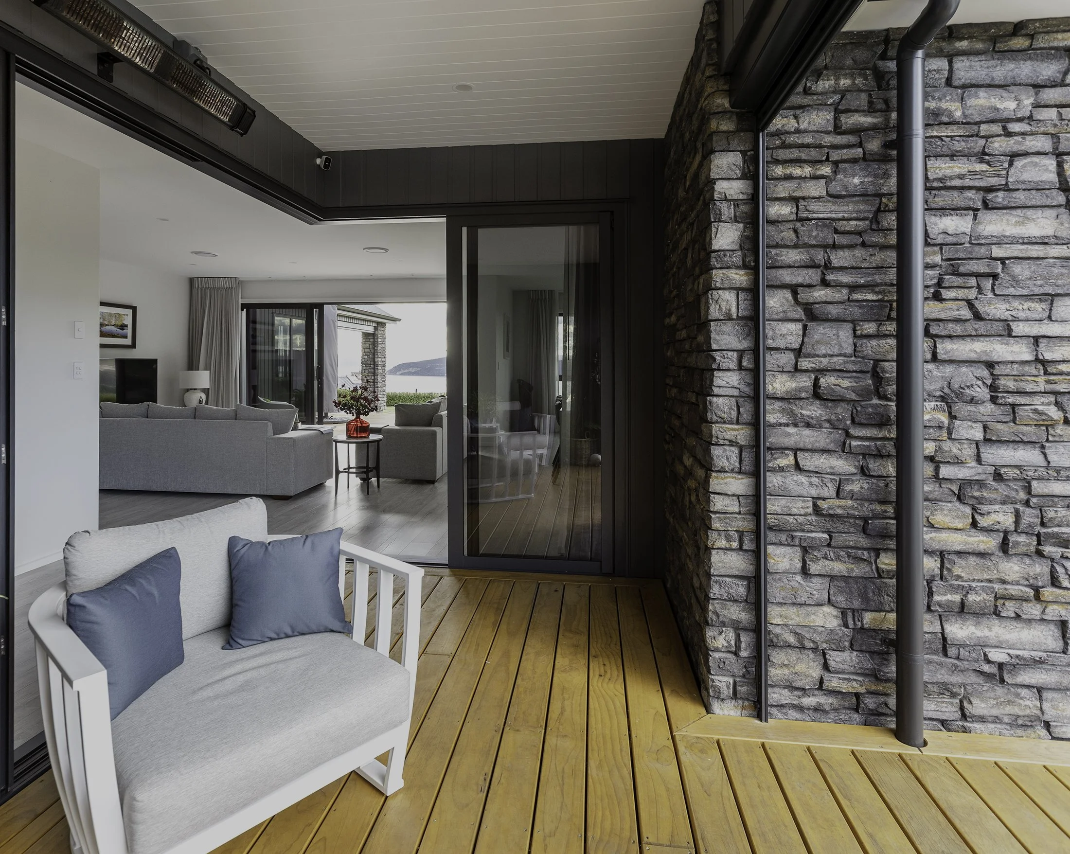 stained decking new build loch eagles