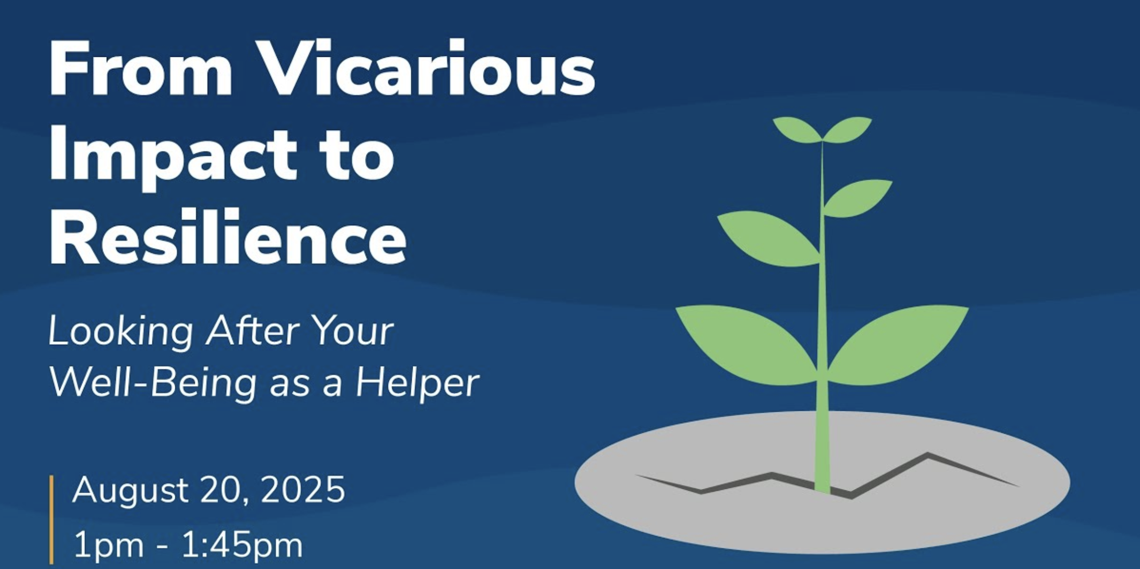 From Vicarious Impact to Resilience – Looking After Your Well-Being as a Helper