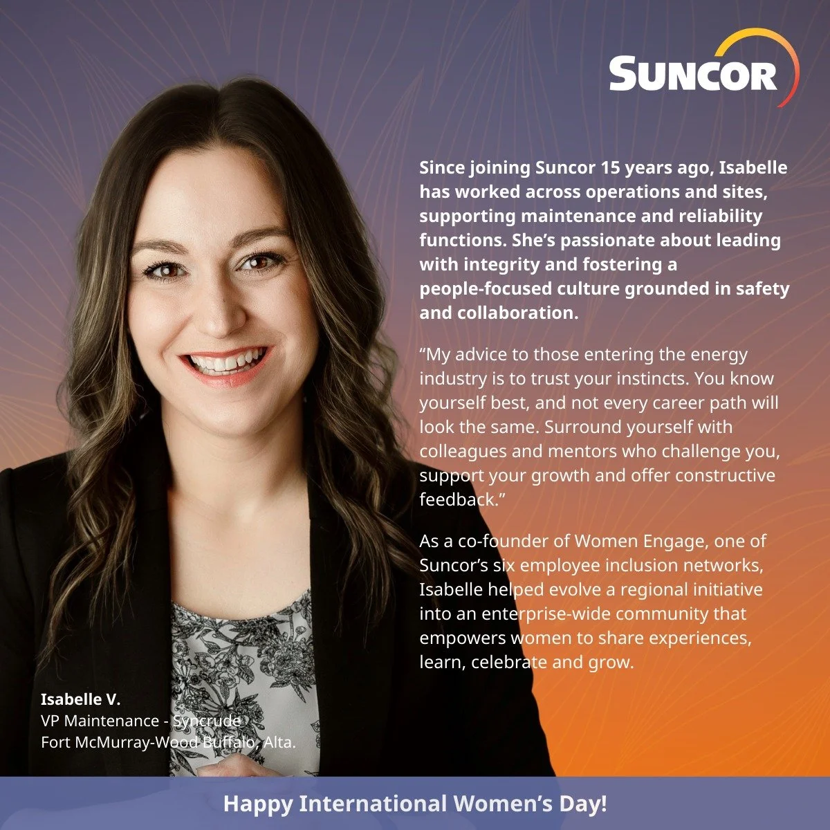 We are grateful to receive a $40,000 contribution from @suncorenergy and Syncrude, shared as part of their International Women&rsquo;s Day recognition. Their partnership over many years has helped expand programs that provide safety, resources, and p