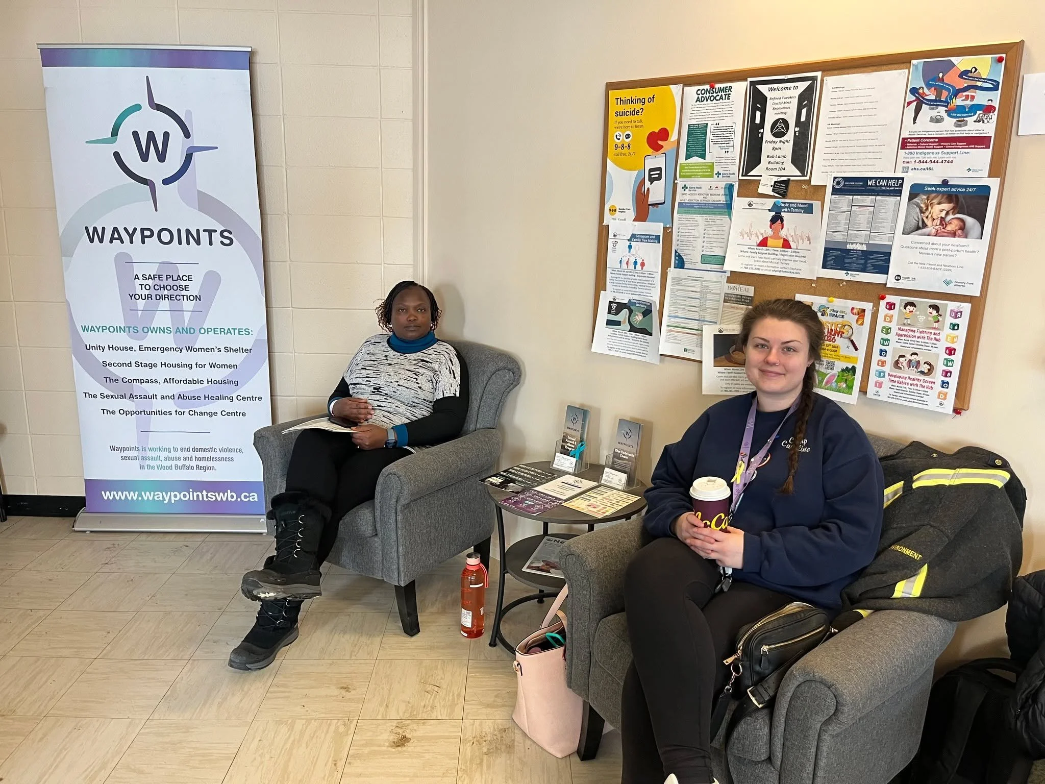 Our Outreach Services team is in Fort McKay today at the Family Support Centre until 4pm!  We're here to offer support, share resources, and provide a welcoming space for anyone who wants to connect. 💜