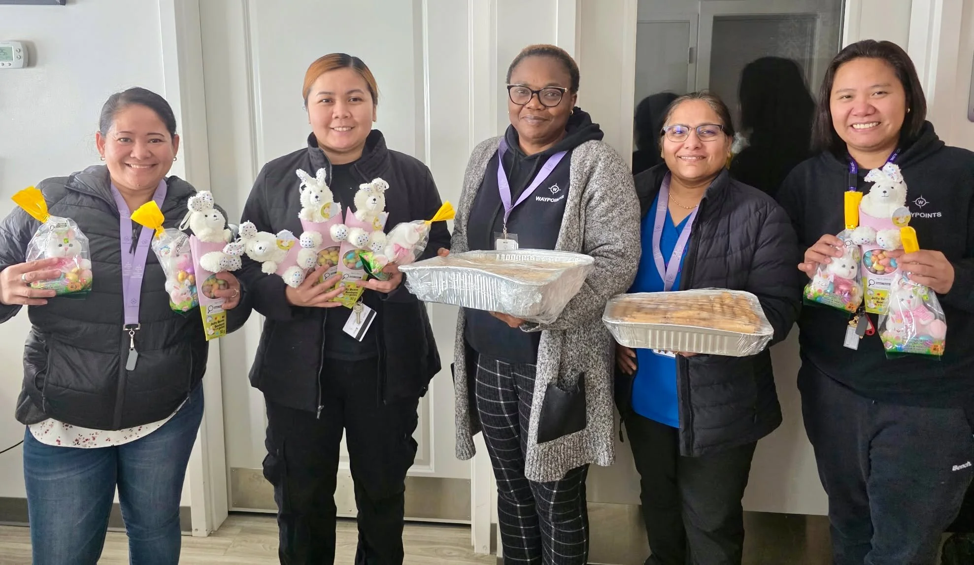 A little sprinkle of sweetness showed up at Unity House last week thanks to the Clearwater Suites Hotel housekeeping team and House Manager Suzette Bala. Scrumptious chocolates, treats, and tiny teddies have found their way into the hands and hearts 