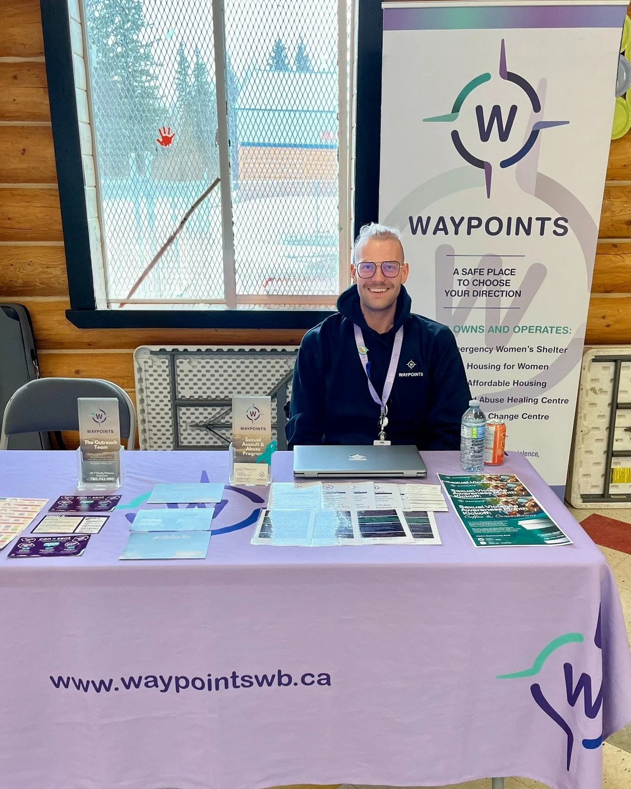 Hey Janvier!

Waypoints is here today at the Health Centre until 3 pm connecting with community members and sharing information about our programs and services.  Stop by to learn more or chat with our team about available supports. 

We're here for y