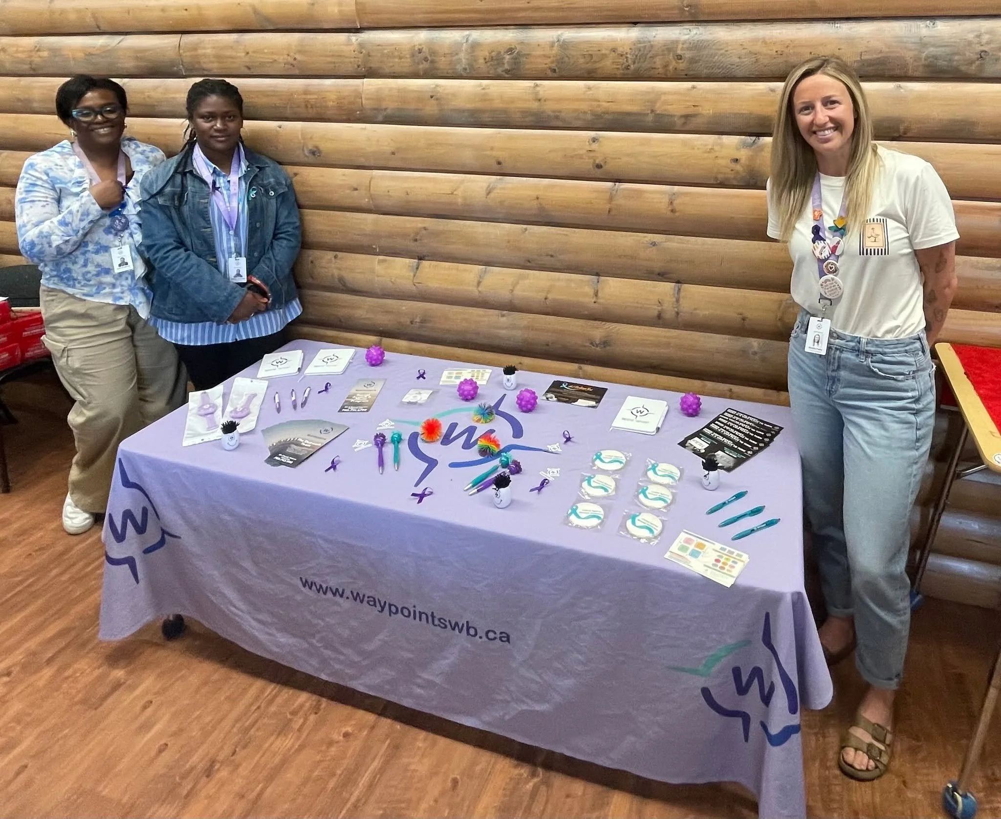 We are in @fortmckay today at the Fort McKay Family Support Centre, connecting with community members through an information booth and a lunch and learn session.

Our Public Awareness &amp; Training Facilitator is leading an engaging presentation on 