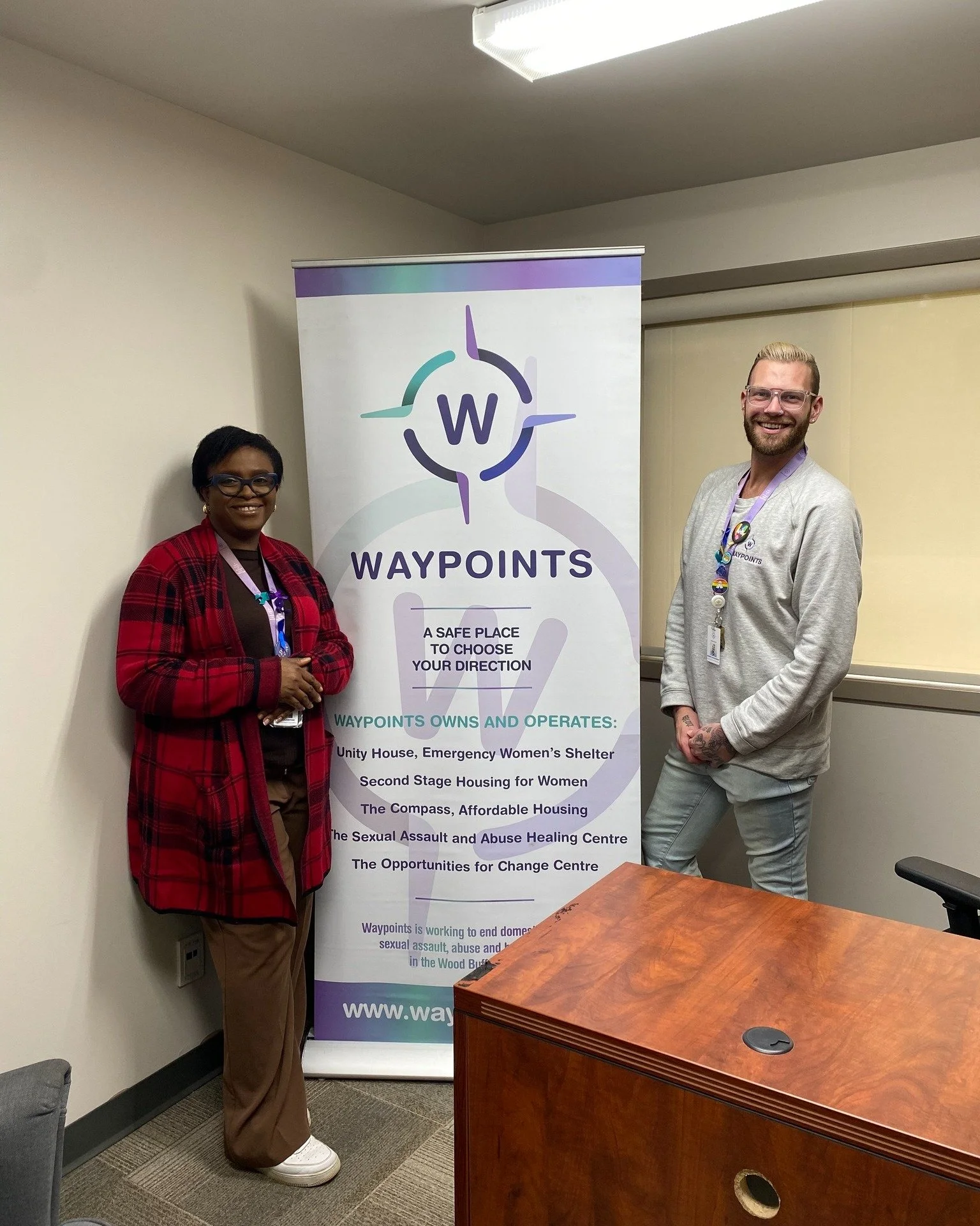 Our Outreach team is spending the day in Fort McMurray 468 First Nation with an information booth until 3:00 pm. Dom and Buki are on site and ready to connect, answer questions, and share what services are available through Waypoints across the regio