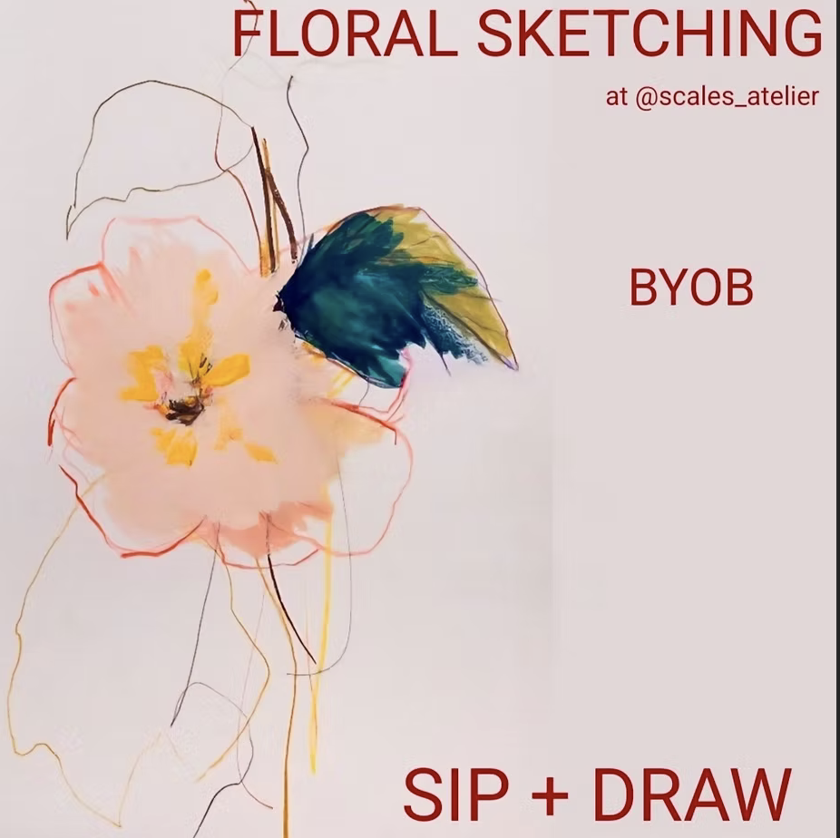 Atelier Scales Sip & Draw Florals