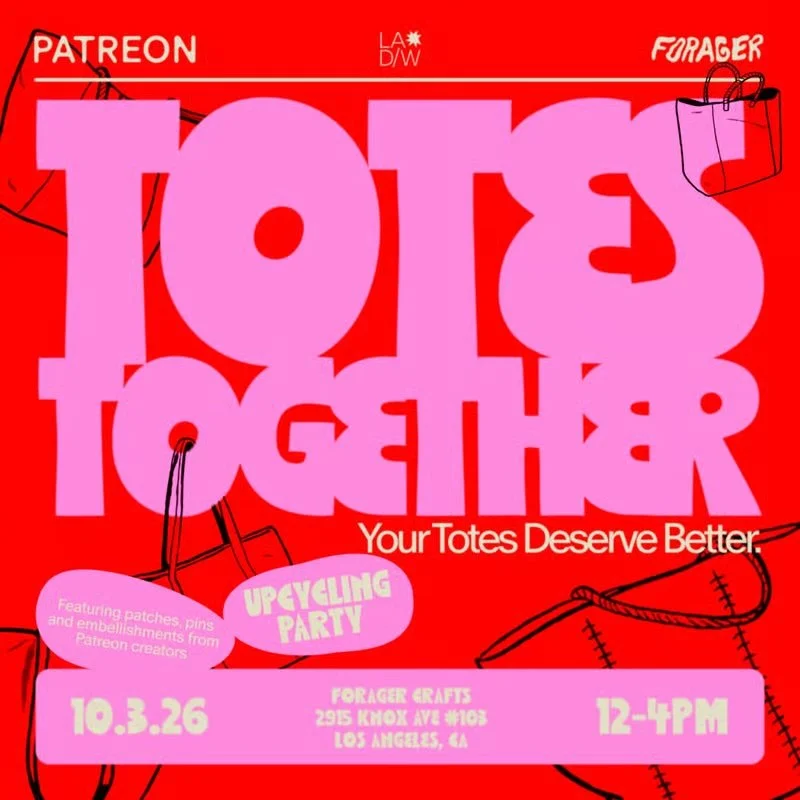 Saturday 10/03 - Totes Workshop with Patreon @ Forager