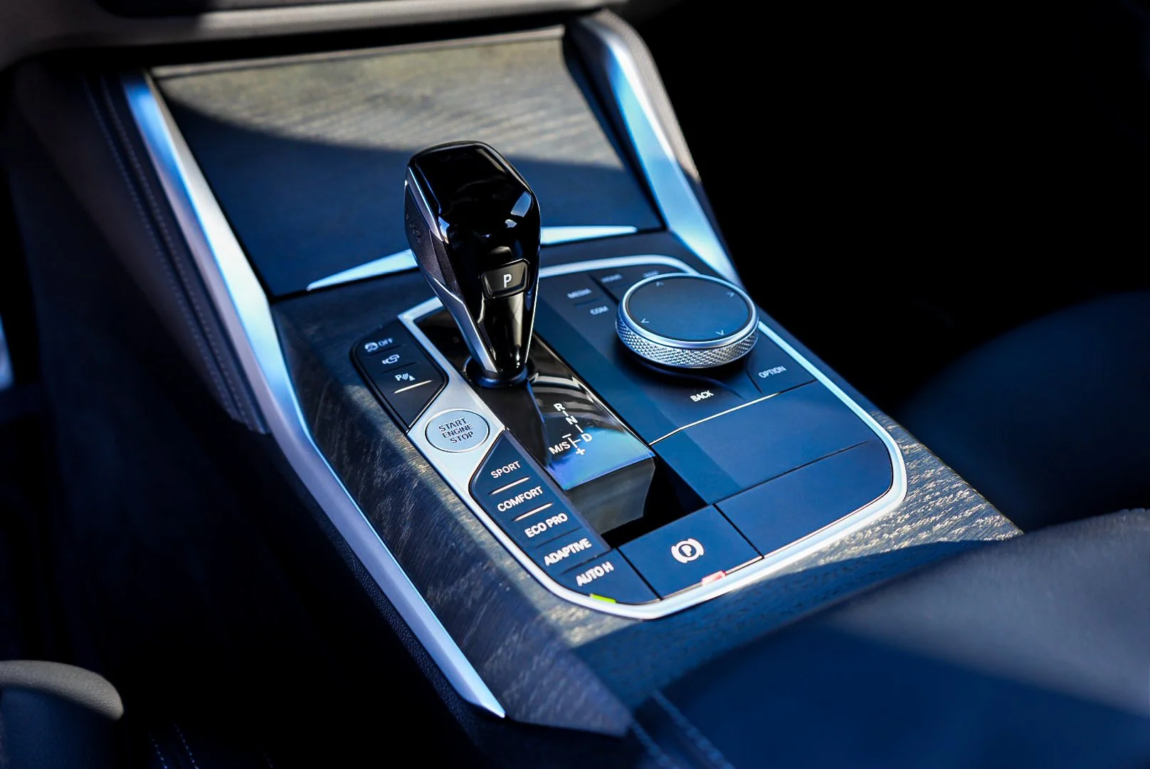 Blue 2023 BMW M440i  along Courtney Campbell Causeway, Tampa FL.