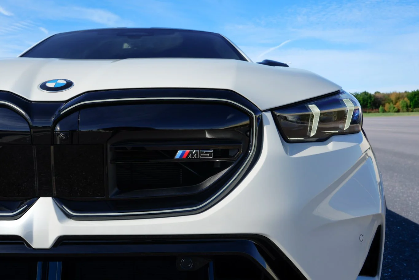 White 2026 BMW M5  along Courtney Campbell Causeway, Tampa FL.