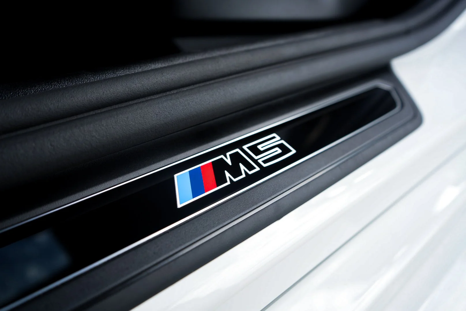 White 2026 BMW M5  along Courtney Campbell Causeway, Tampa FL.