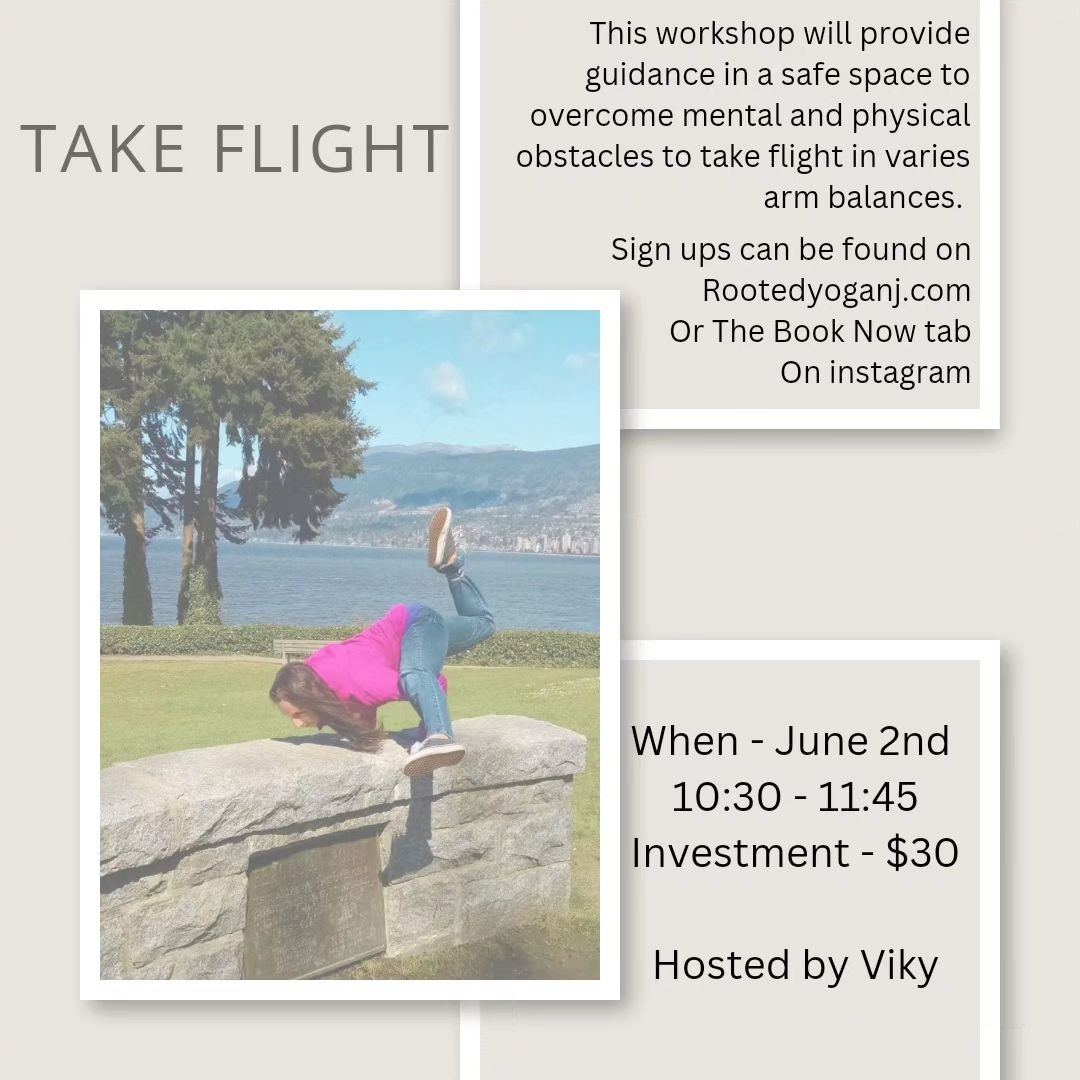 It's back for a different date!

✨️ Freedom in Flight✨️

  Viky @ananda.on.wheels is leading a 75-minute workshop to help us overcome our fears of coming into flight. We'll learn what muscle groups to use and how to use them to gain confidence in var