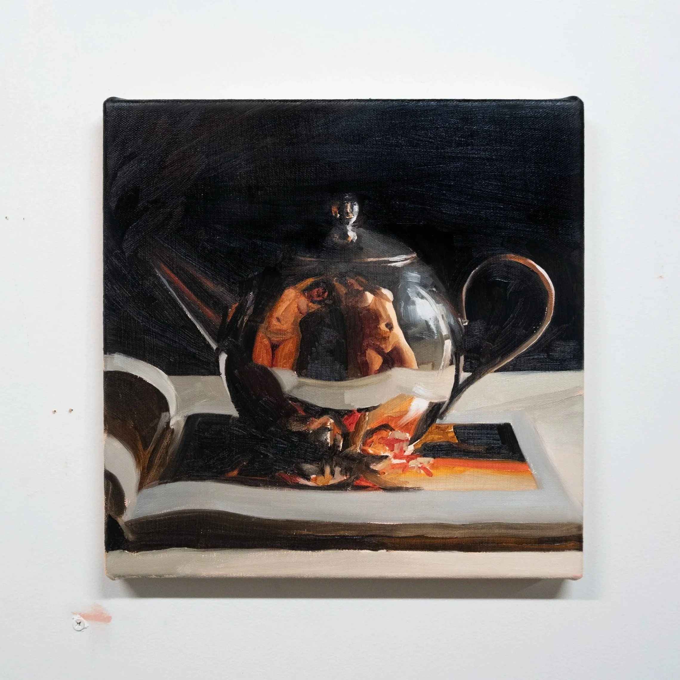 'Fischl Reflection with Figures'
30x30cm
Oil on canvas 