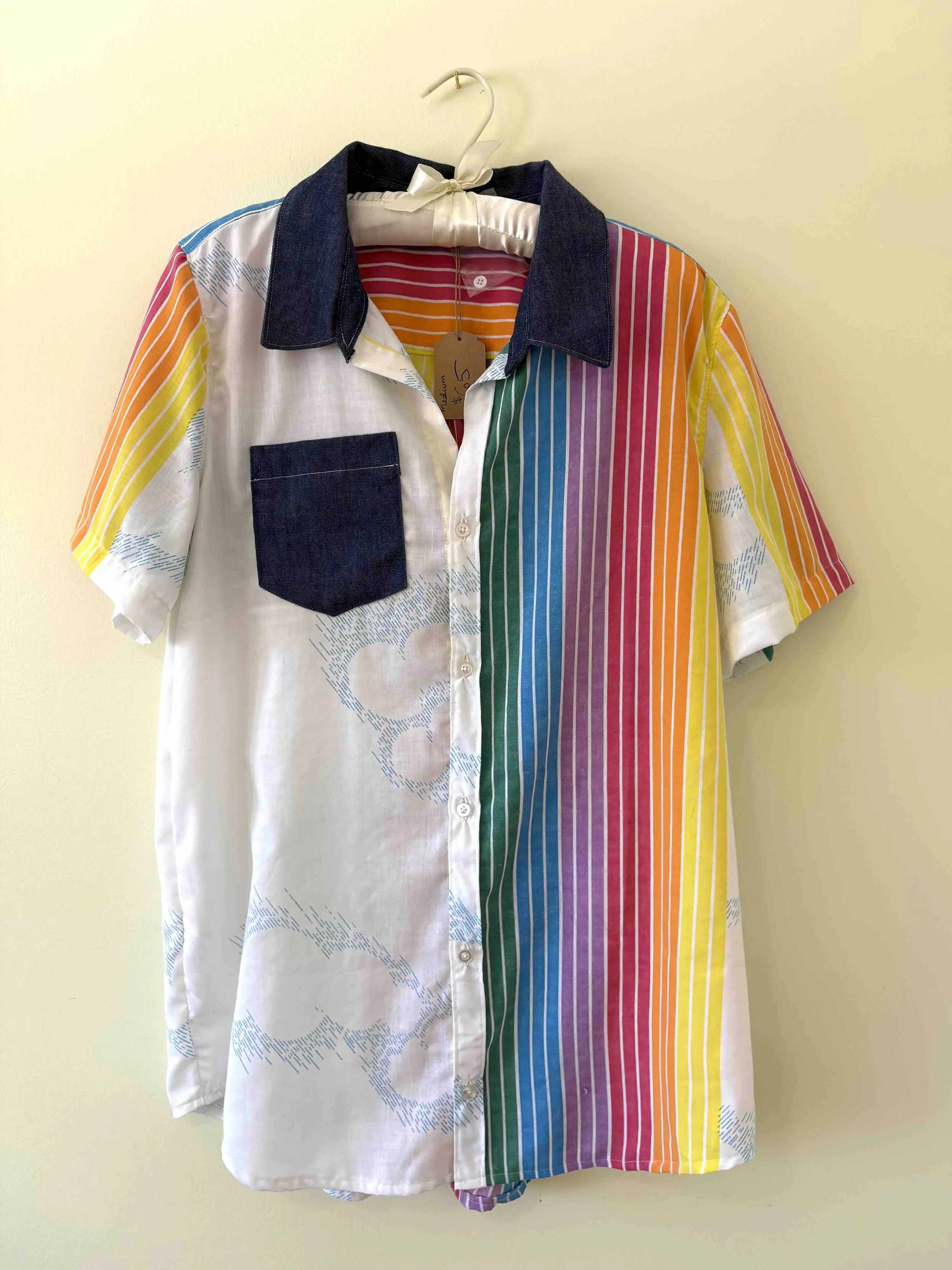 Retro Rainbow Button Up | Medium