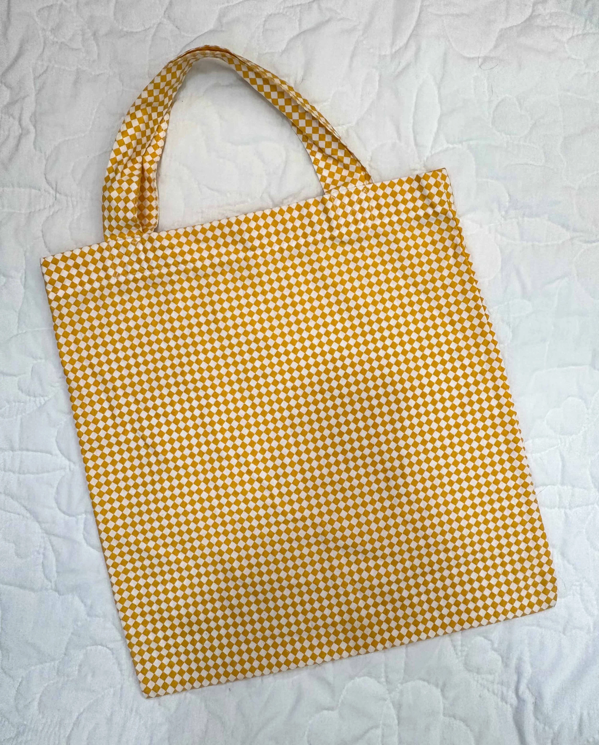 Yellow Checkered Tote