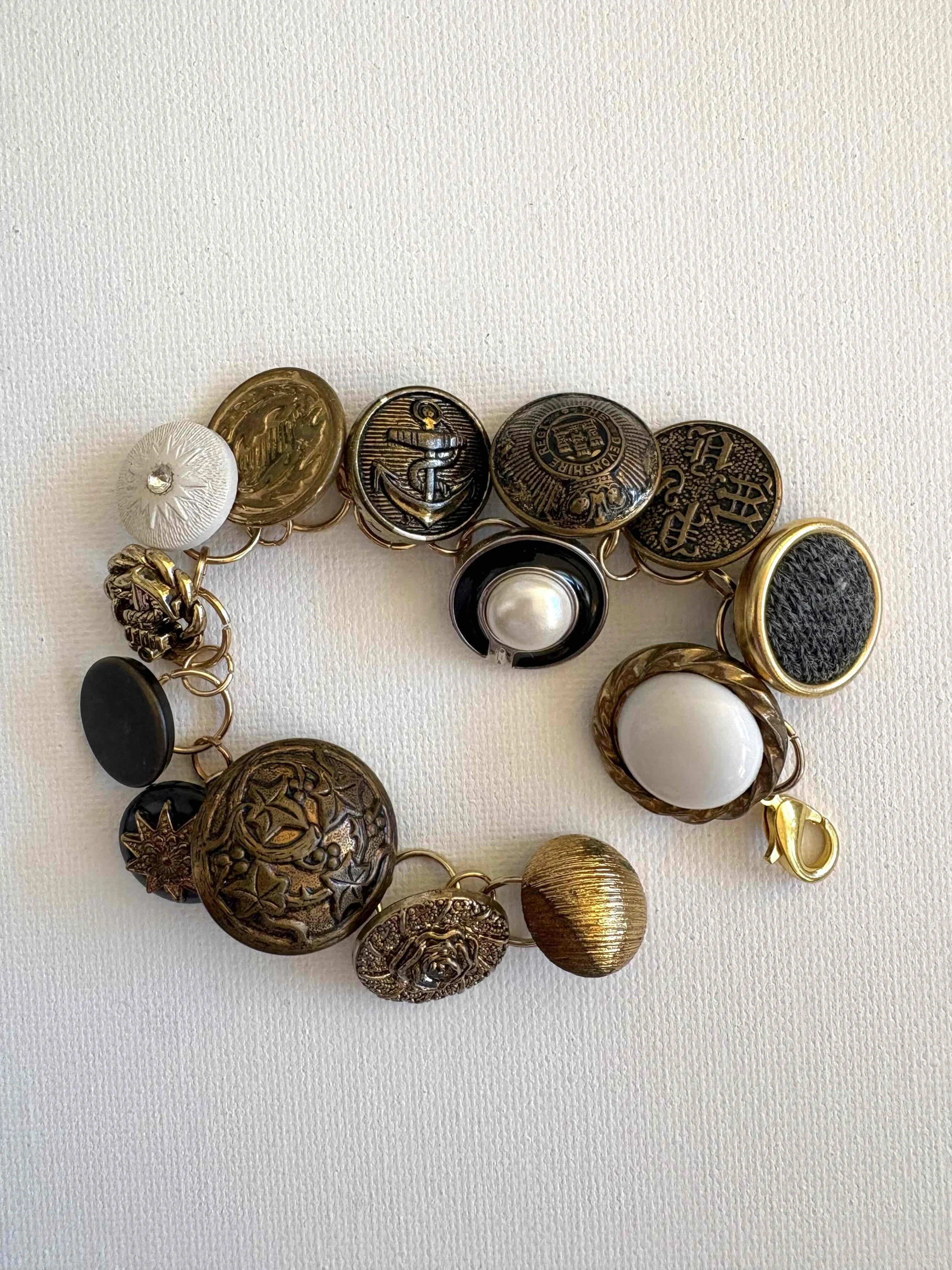 Gold Button Bracelet