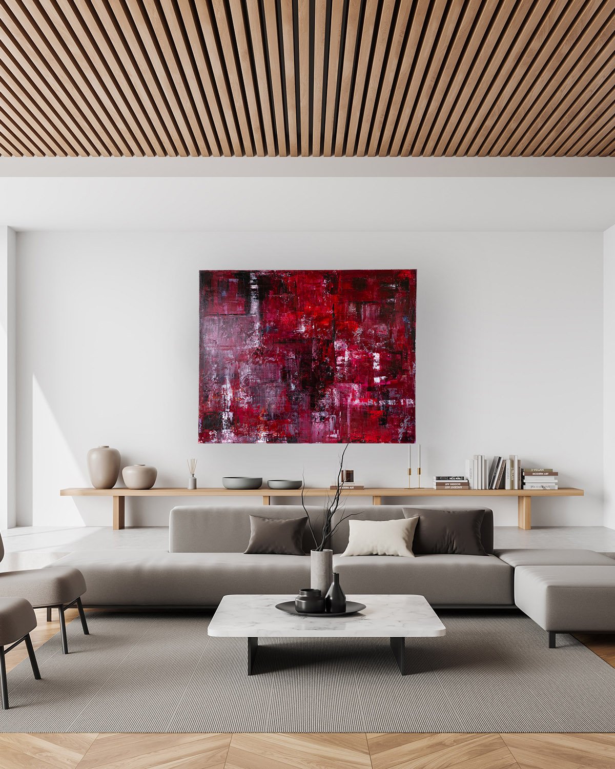 Red and Black - 60 x 48 x 1.5 - SOLD