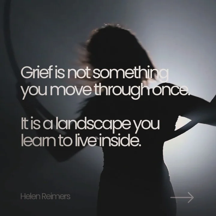 Grief is often spoken about as something we move through and eventually leave behind with time.

But grief rarely moves in straight lines - loss remains and our grief returns and circles.  It asks to be met again and again.

Many of us carry grief th