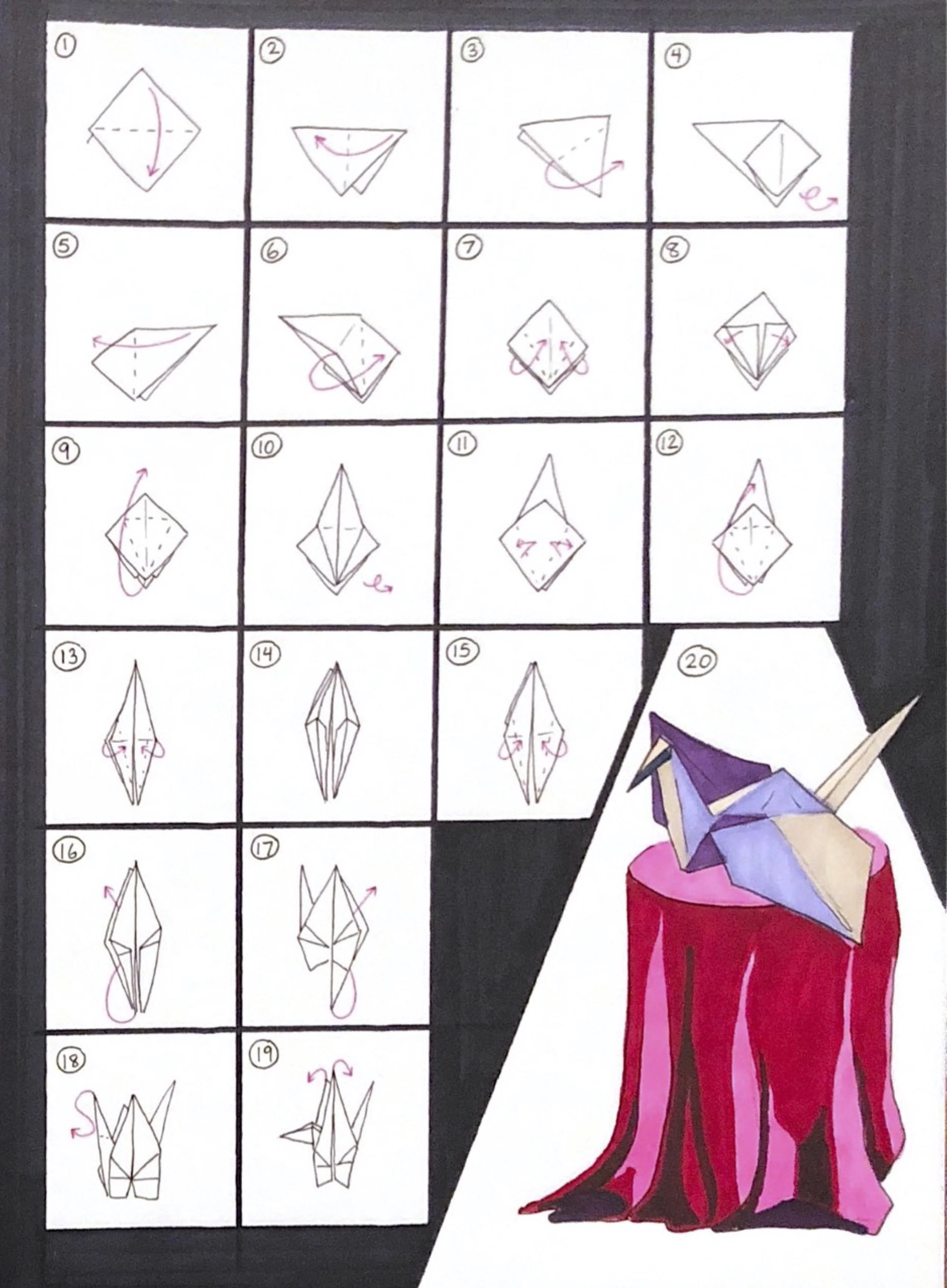 crumpled paper:drapery -- metamorphosis.JPG