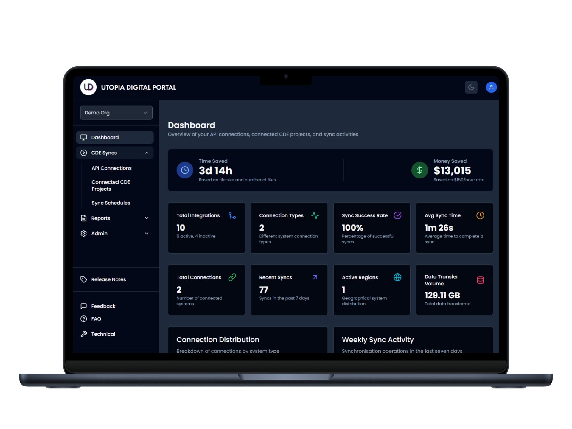 Utopia Digital Portal Dashboard