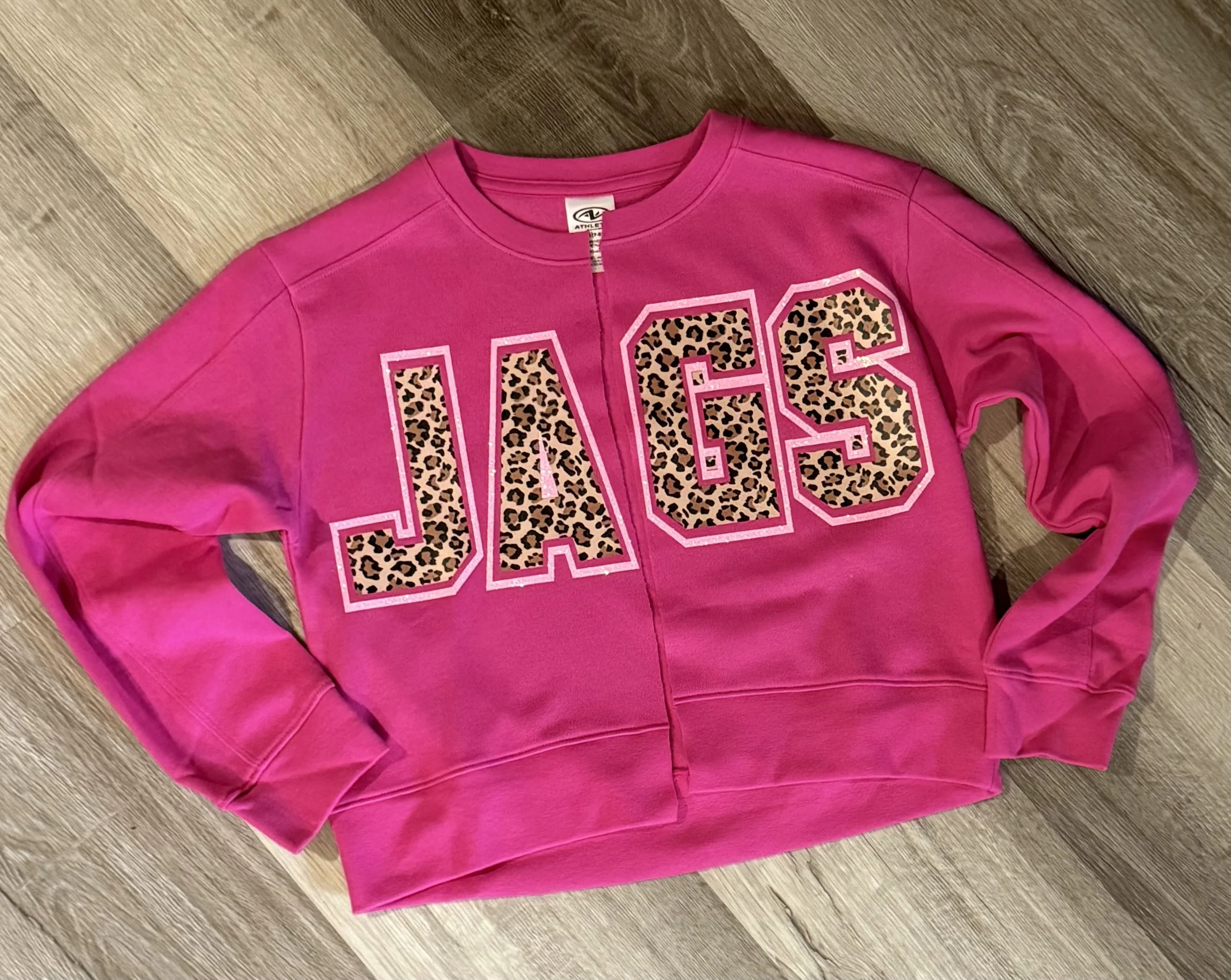 Custom  PINK JAGS CUT CREW SWEATSHIRT/CARDIGAN