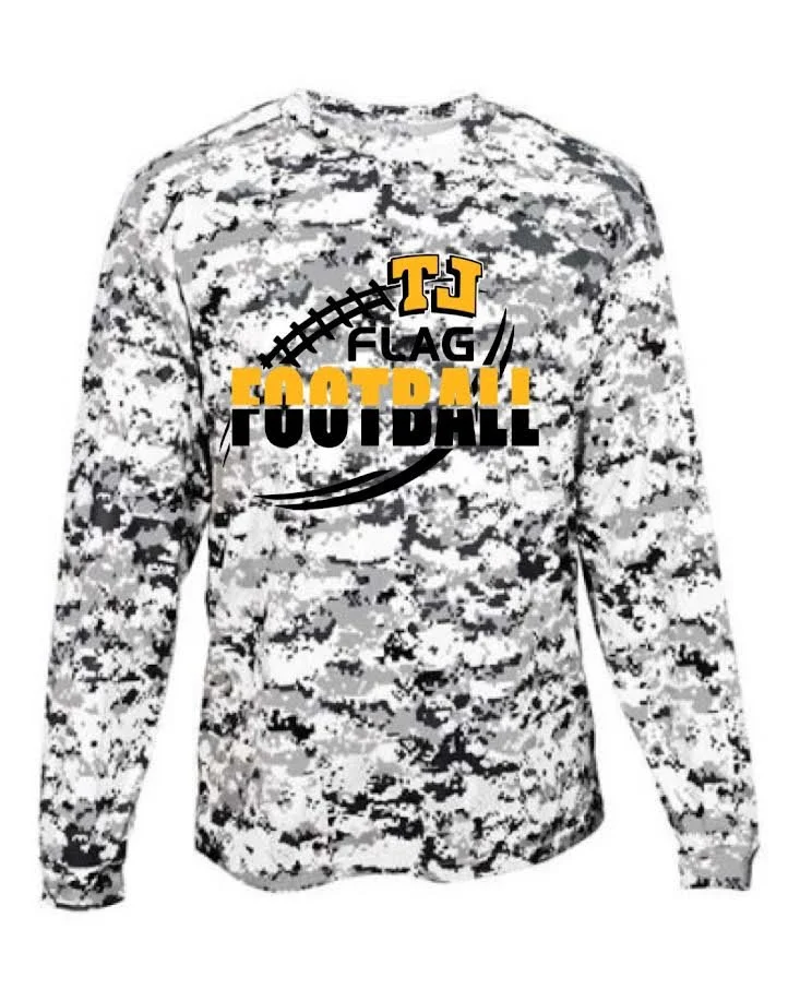 TJ Flag ADult Digital Camo Long Sleeve T-Shirt