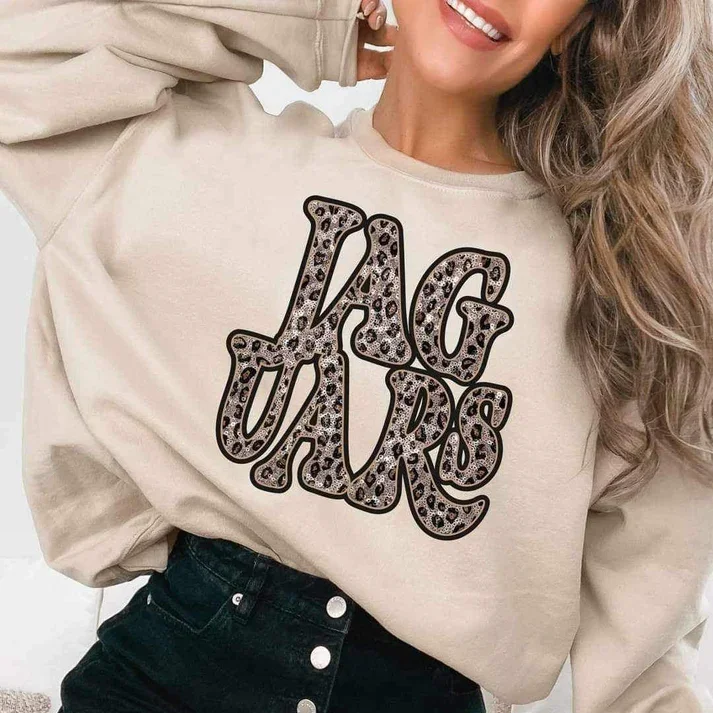 Jaguars sequin leopard