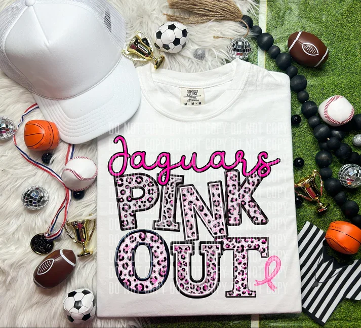 Jaguars pink out leopard font