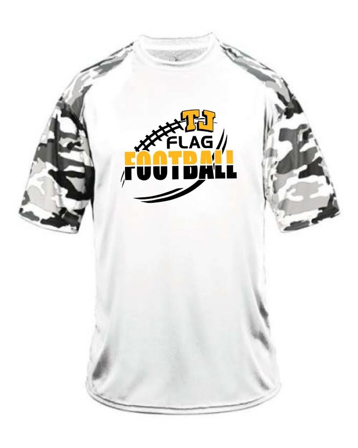 TJ Flag  Adult Camo Sport T-Shirt