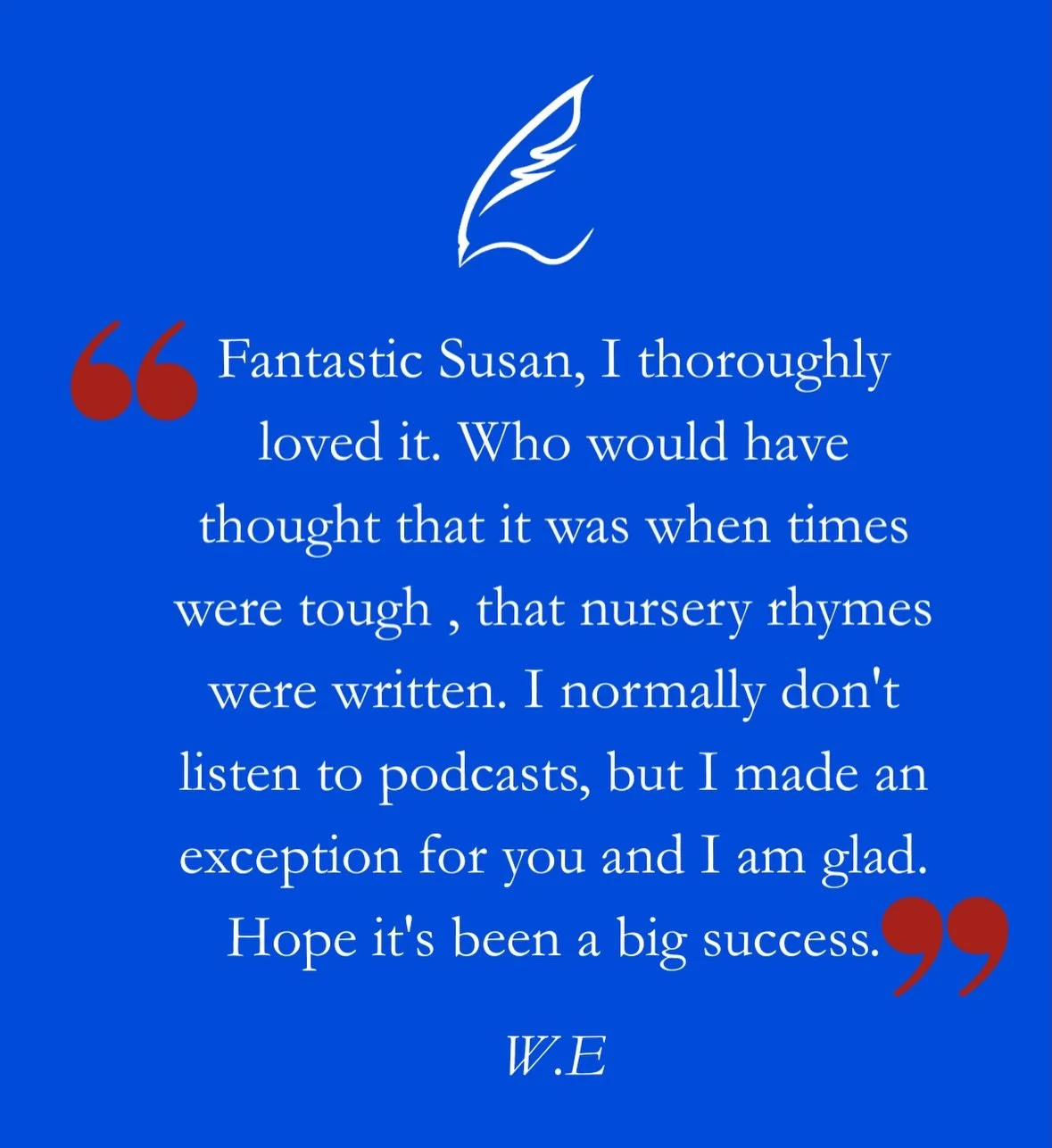 Grateful for kind words like these! 📖✨
Hearing that our podcast audience has enjoyed stepping back in time to discover the secret origins of classic nursery rhymes means the world to me. Thank you to everyone who has been tuning into each episode! ?