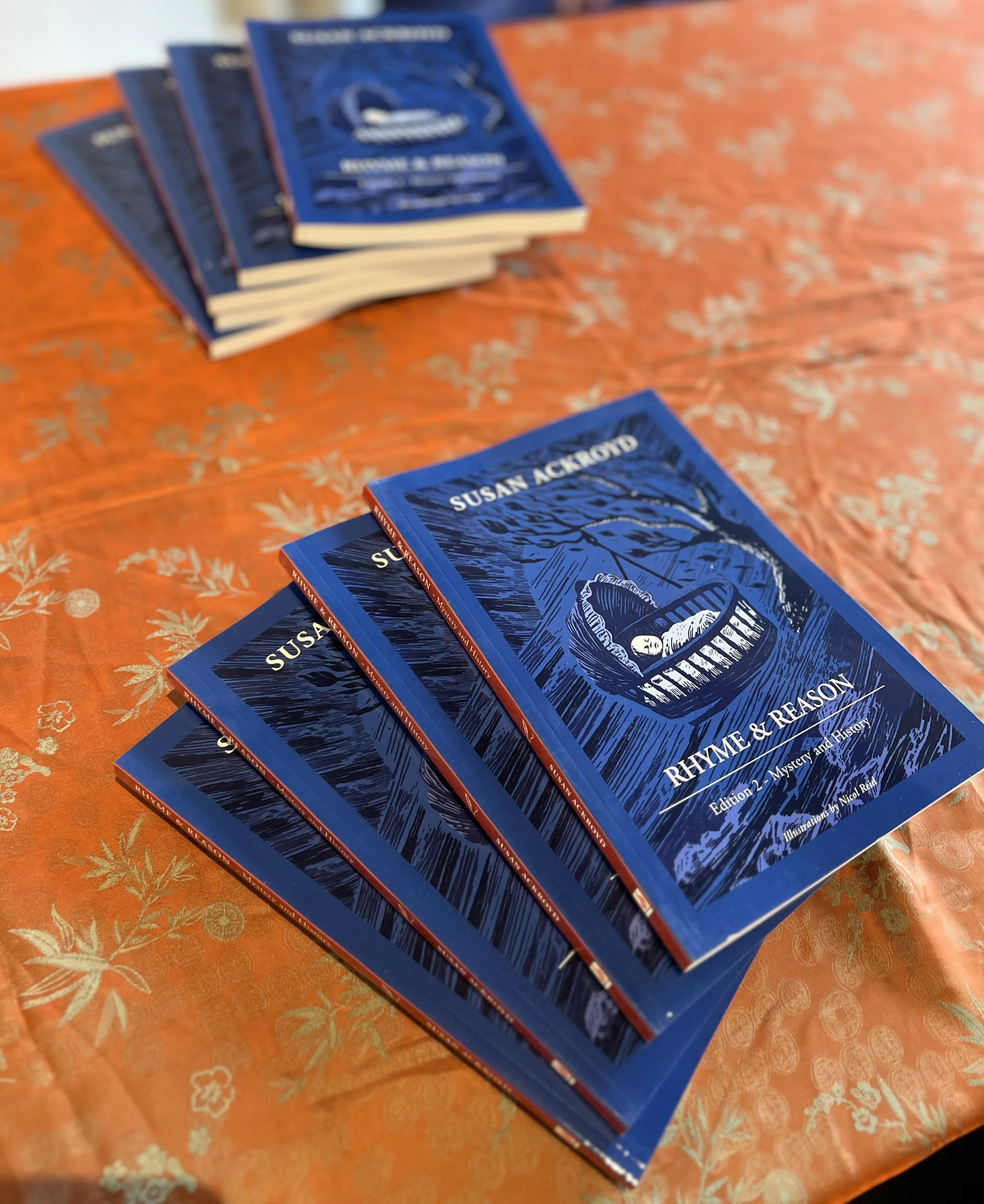 Copies of Rhyme & Reason, Edition 2 – Mystery and History by Susan Ackroyd.