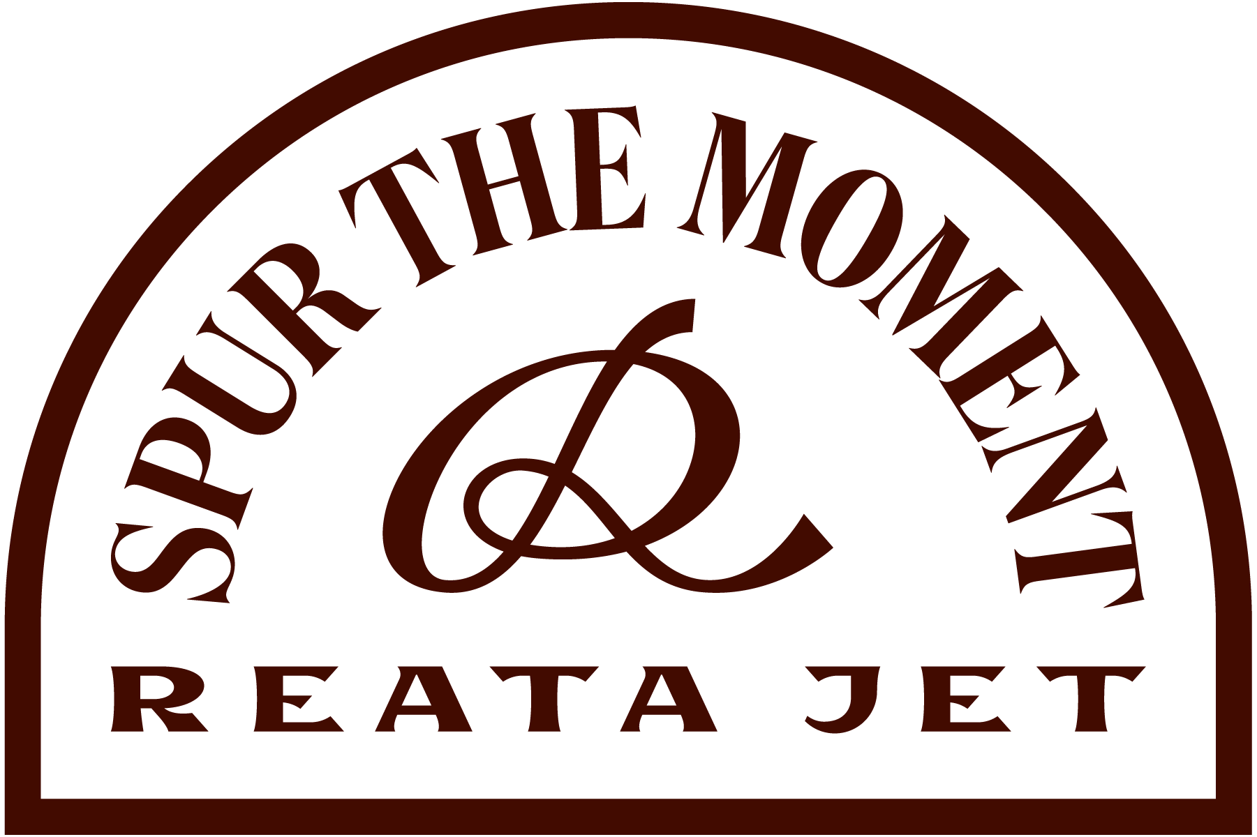 Logo featuring "Spur the Moment" with a logo "R" and "Reata Jet" underneath.
