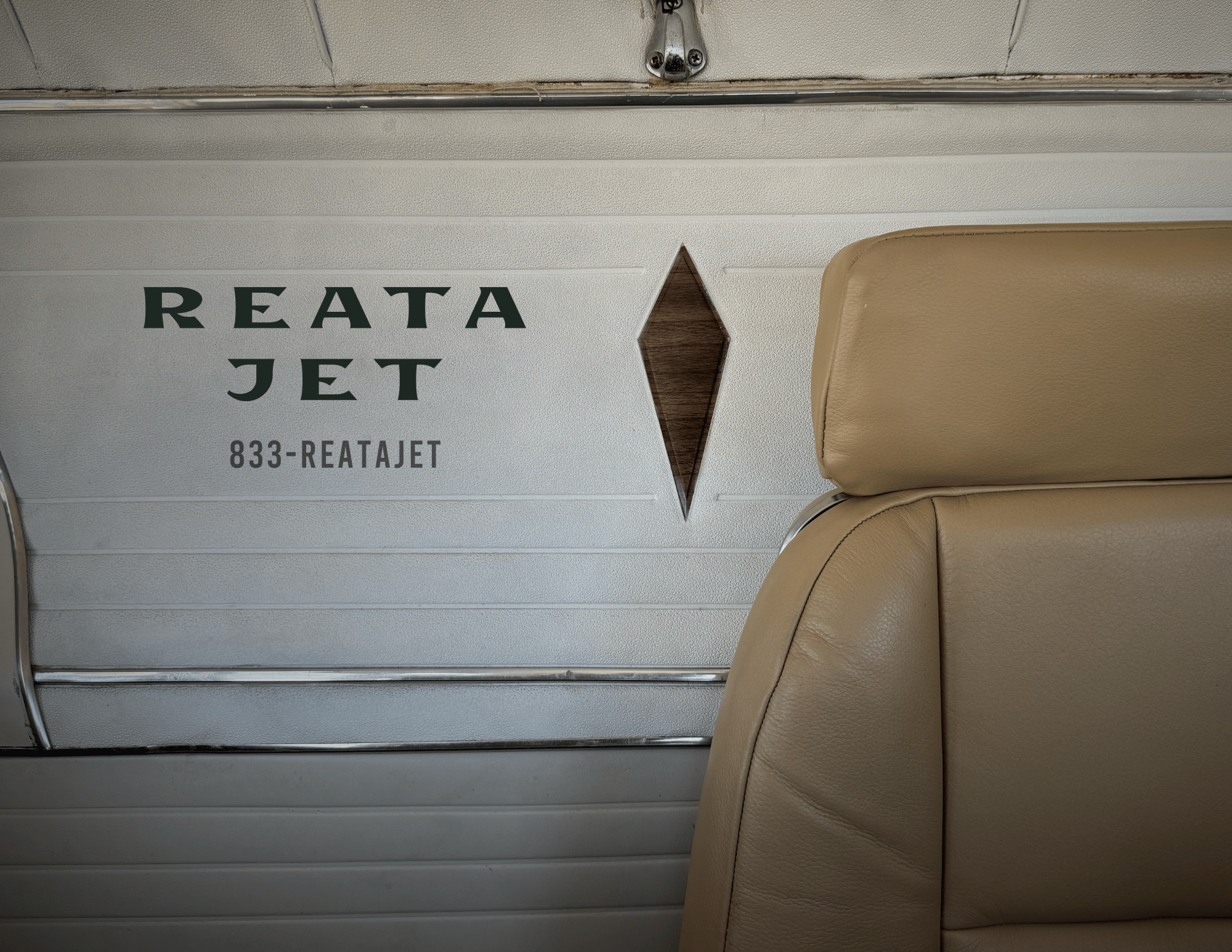 Interior of N31LC Skymaster with Reata Jet Information overlaid