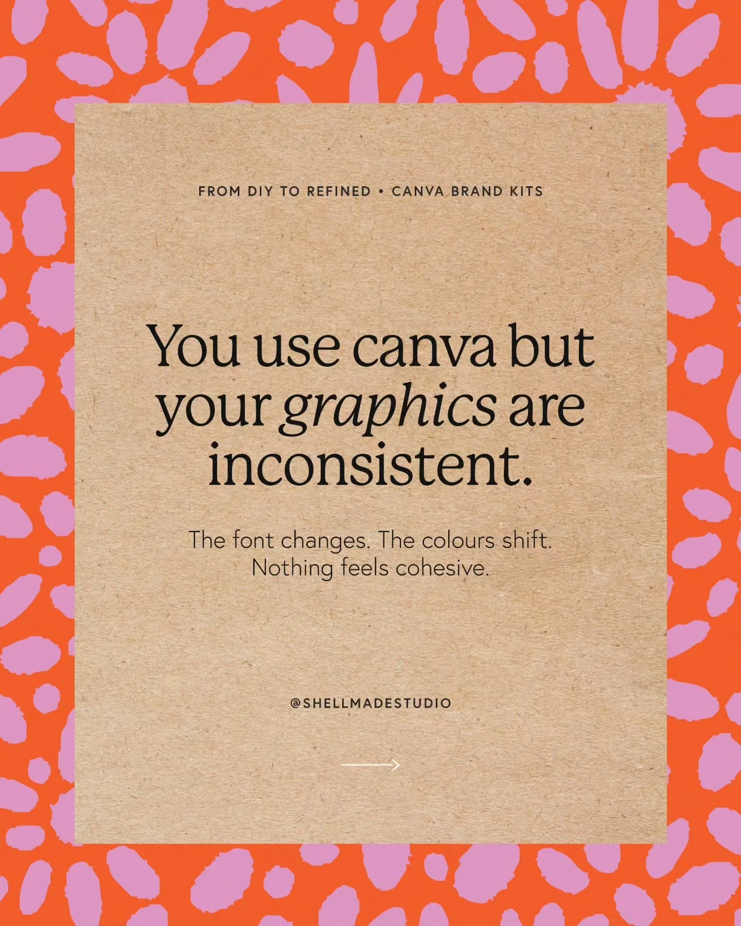 Creating consistency shouldn&rsquo;t feel like reinventing the wheel 🤯

You&rsquo;re using Canva but your visuals are all over the place, fonts shifting, colours inconsistent. Designs take forever, and you still end up with no visual brand equity to