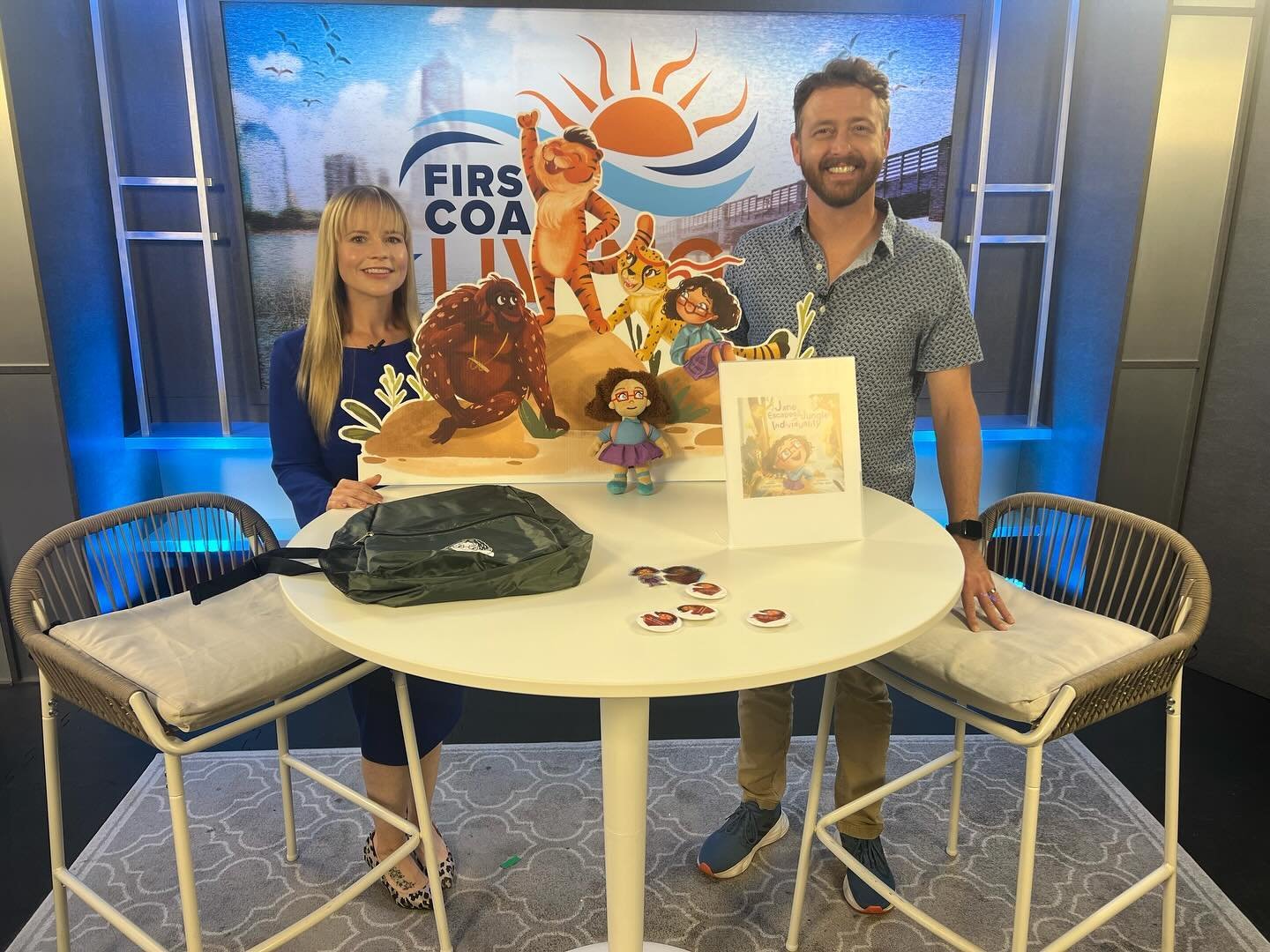 I had such a great time discussing my debut children&rsquo;s book&mdash;&lsquo;Jane Escapes to the Jungle of Individuality&rsquo; with  @davidbenfieldtv from @fcliving this morning! I&rsquo;m overwhelmed by my friends and family who tuned in and text