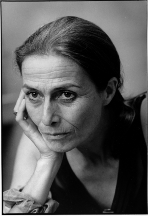 Portrait en noir et blanc de Muriel Vernet