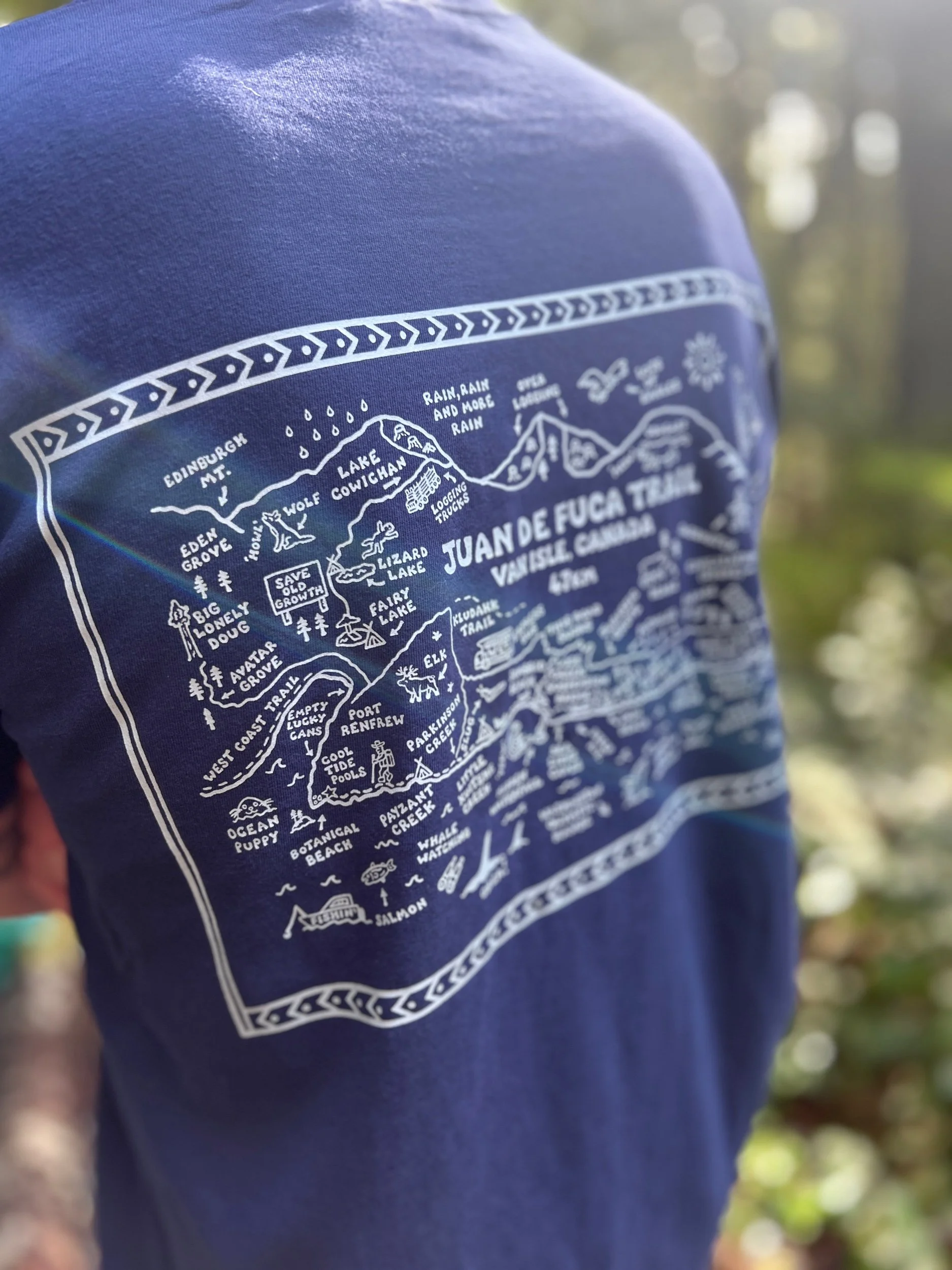 Juan de Fuca Trail - Unisex Tee - Navy